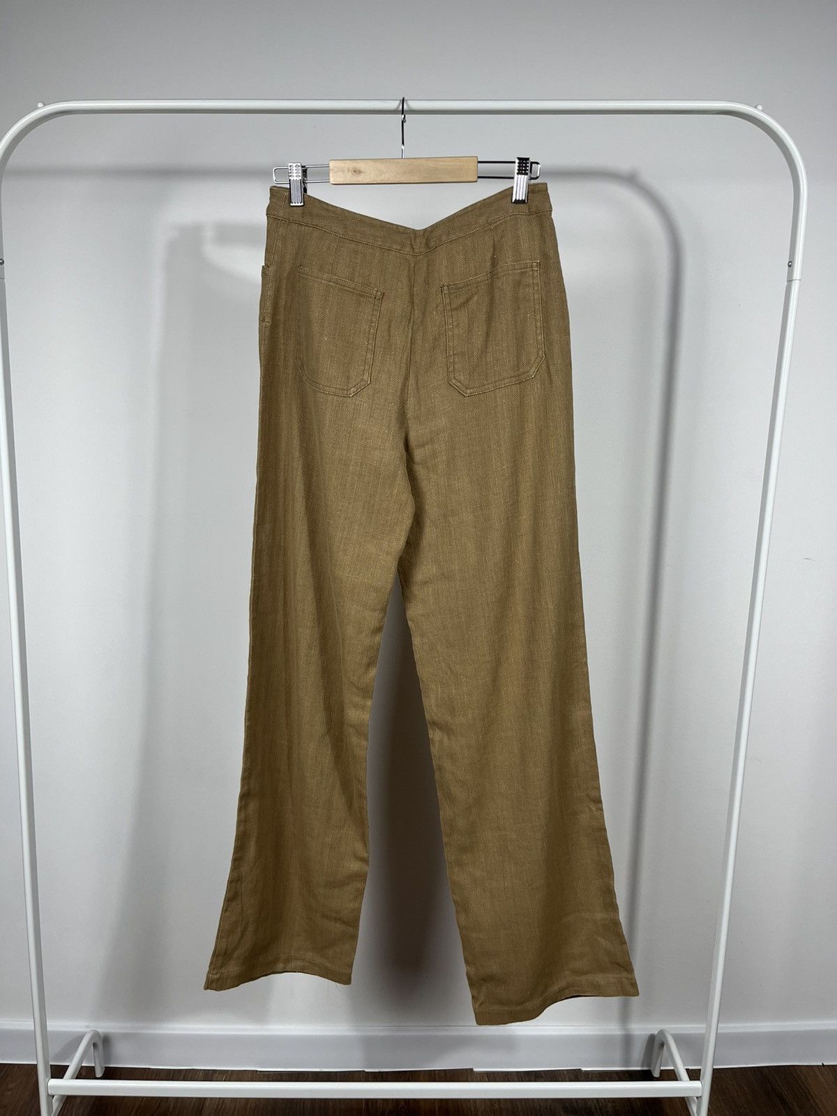 Max Mara MaxMara Weekend brown linen blend wide leg trousers pants Size 30" / US 8 / IT 44 - 11 Thumbnail