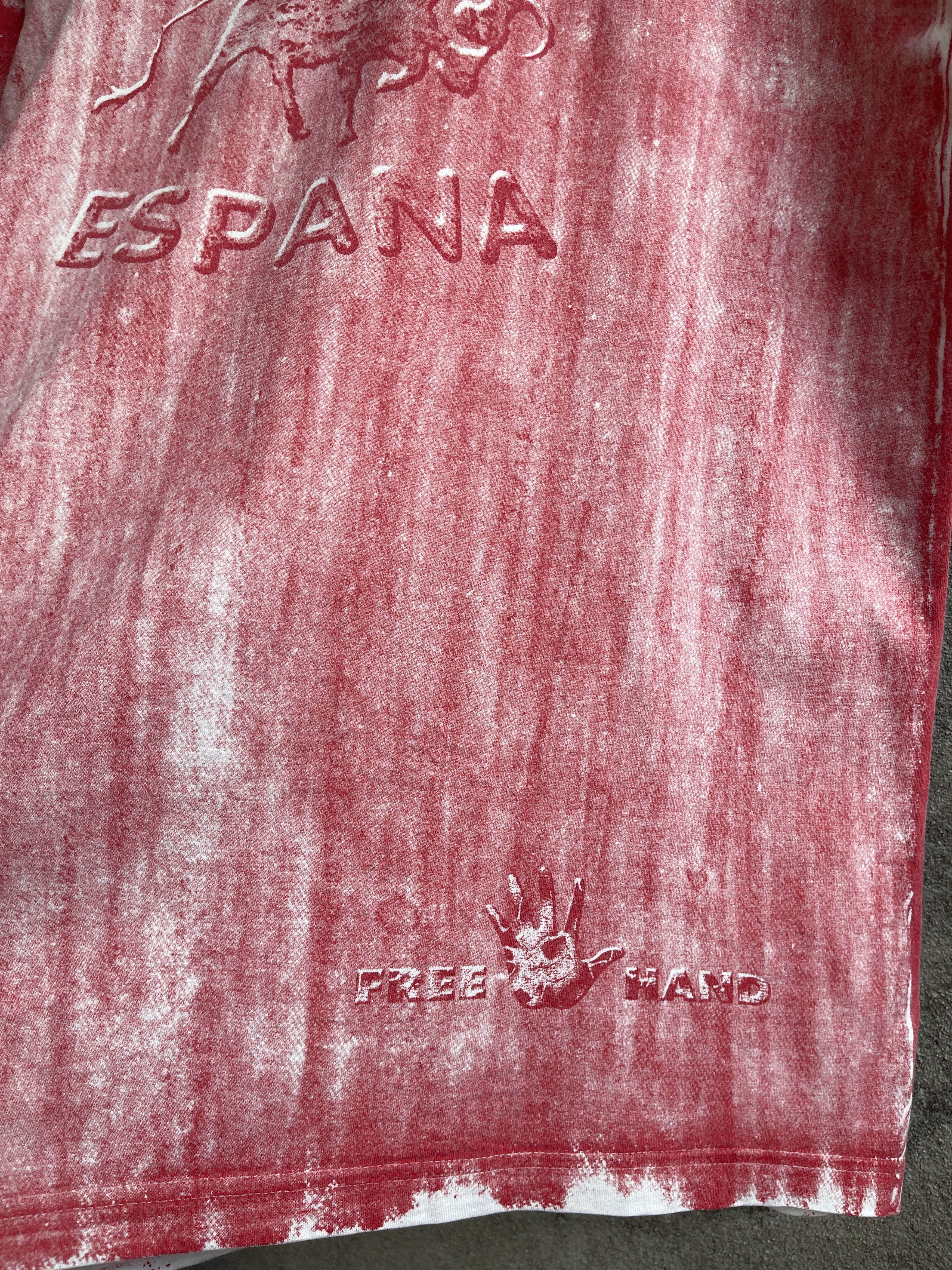 Freenote Vintage’90s🔥Espana Spain🔥Big Logo Free Hand Mosquitohead Tee Size US XXL / EU 58 / 5 - 12 Thumbnail