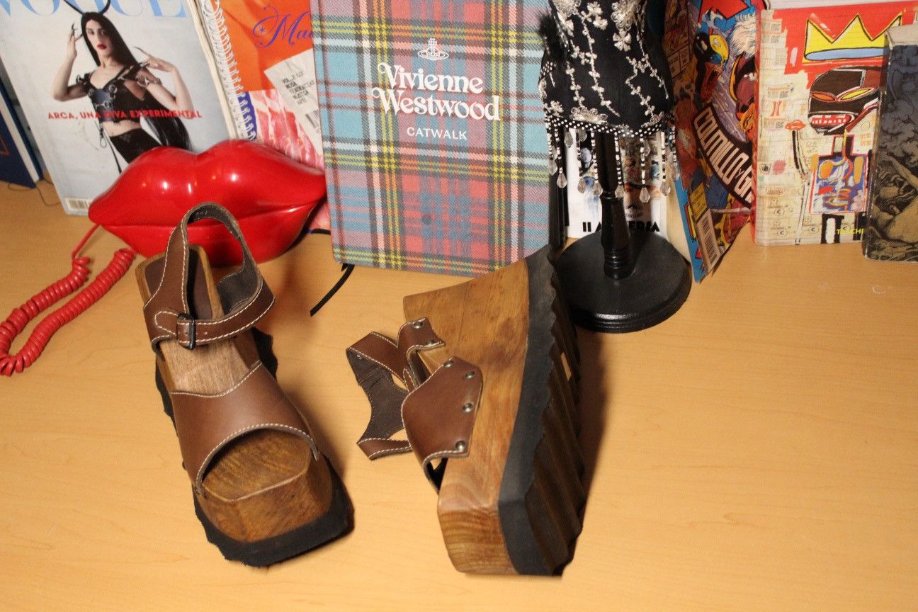 Other vintage london underground chunky wood platform Size US 7.5 / IT 37.5 - 3 Thumbnail
