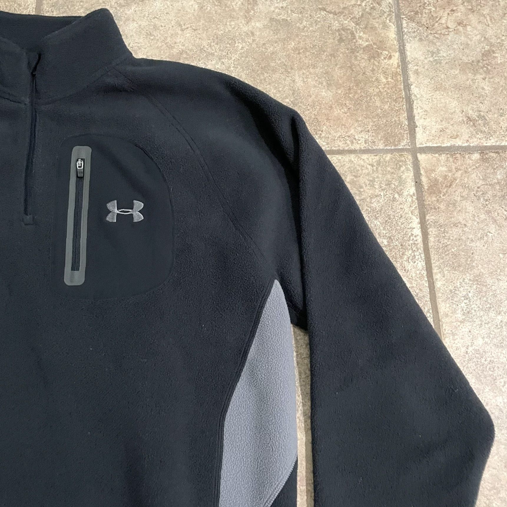 Under Armour Under Armour Pullover Shirt Mens L 100% Polyester Black Zip Half-zip Casual Activewear Size US L / EU 52-54 / 3 - 2 Thumbnail
