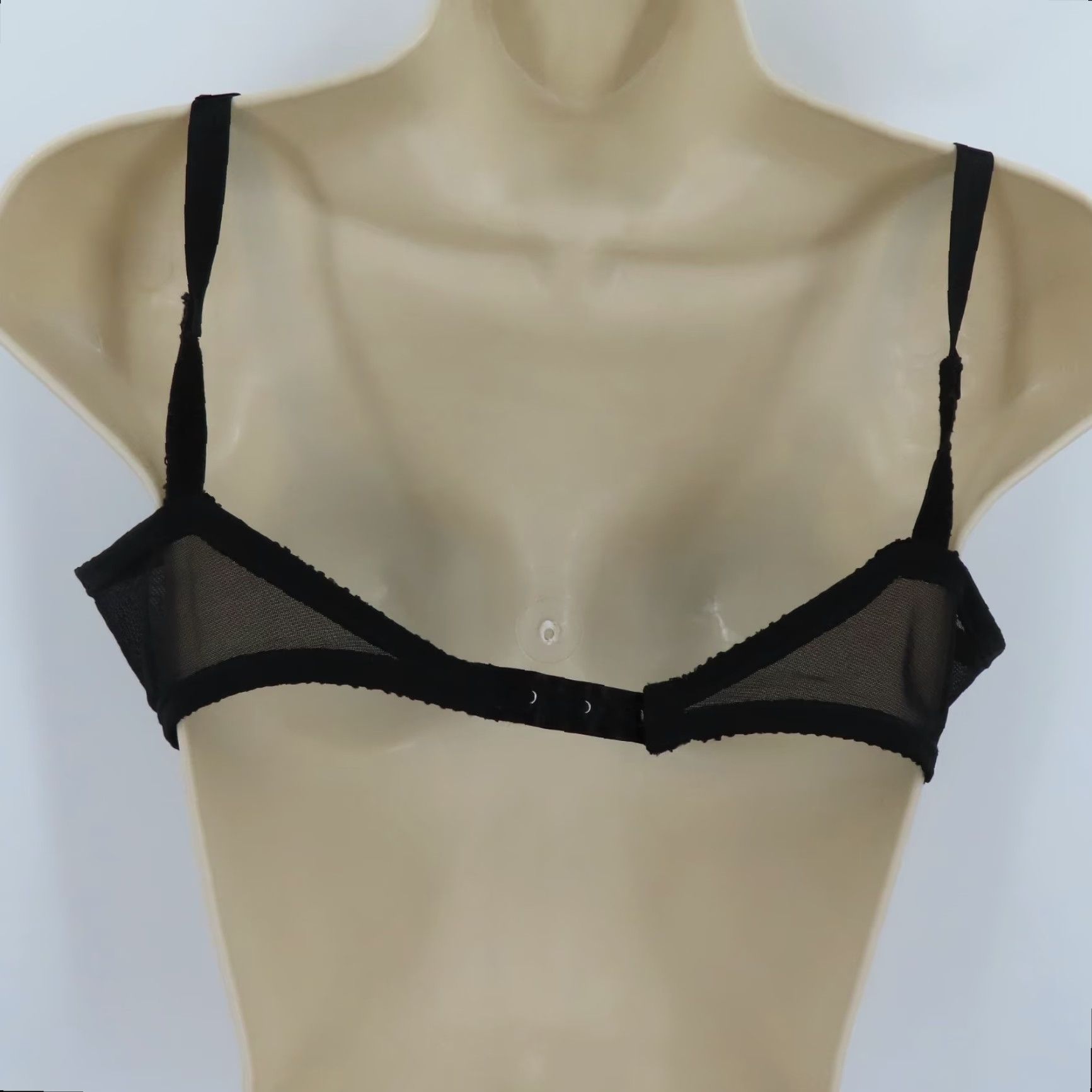 Vintage VINTAGE Adonna JCPenney Bra 34B Underwire Floral Lace Black Women's T-Shirt Style 34B Womens Size ONE SIZE - 5 Thumbnail