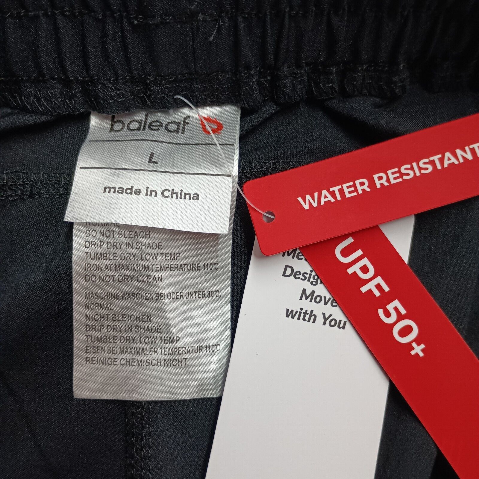 & Other Stories BALEAF Hiking Cargo Pants Men's L Black UPF Water Resistant Size US 30 / EU 46 - 4 Thumbnail