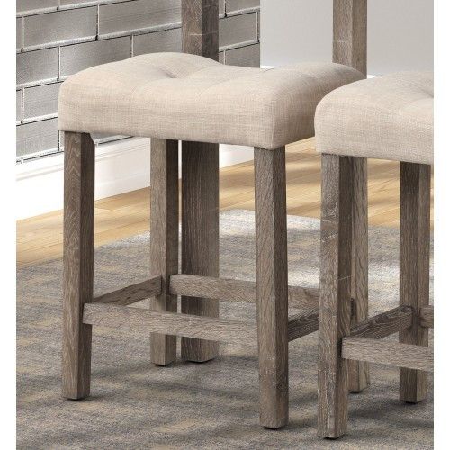 Designer × Homemade Sora Button Tufted Counter Height Saddle Stool, Set of 2, Ta Size US L / EU 52-54 / 3 - 8 Thumbnail
