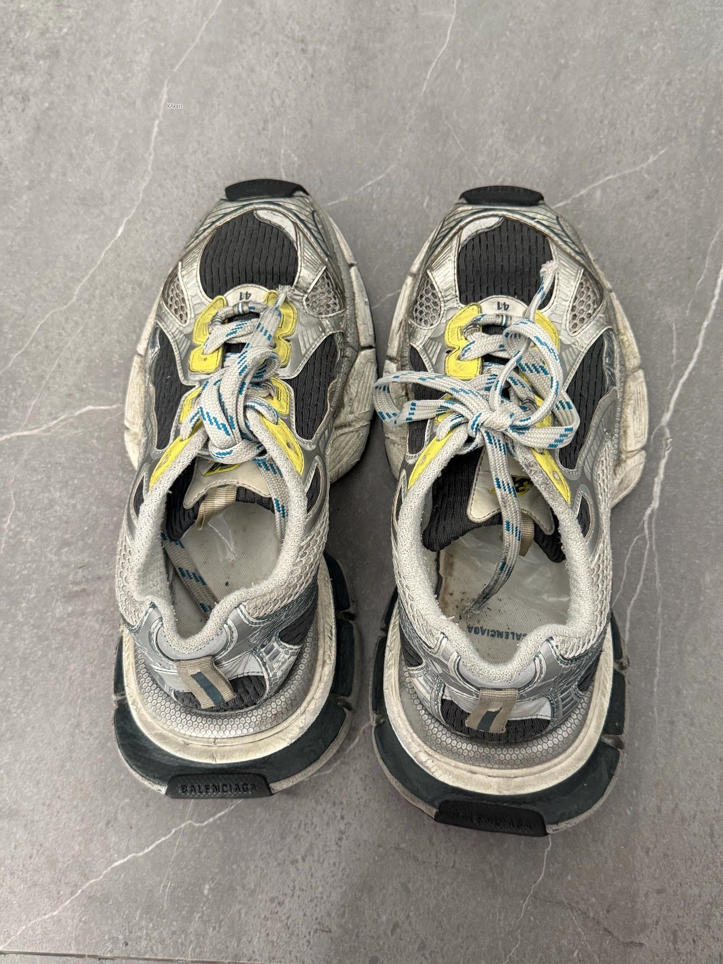 Balenciaga Balenciaga 3XL Gray Blue Dad Shoes Size US 8 / EU 41 - 4 Thumbnail