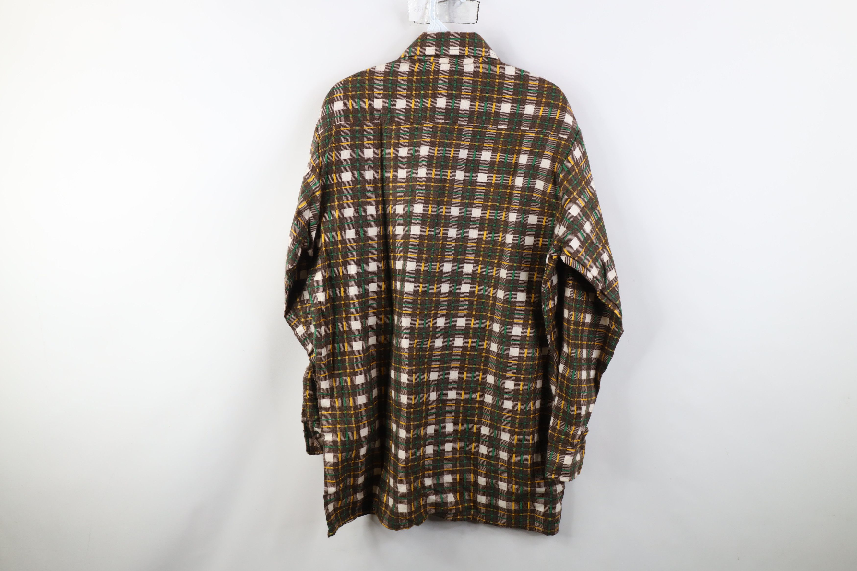 Vintage Deadstock Vintage 70s Flannel Board Button Shirt Plaid Size US M / EU 48-50 / 2 - 7 Thumbnail