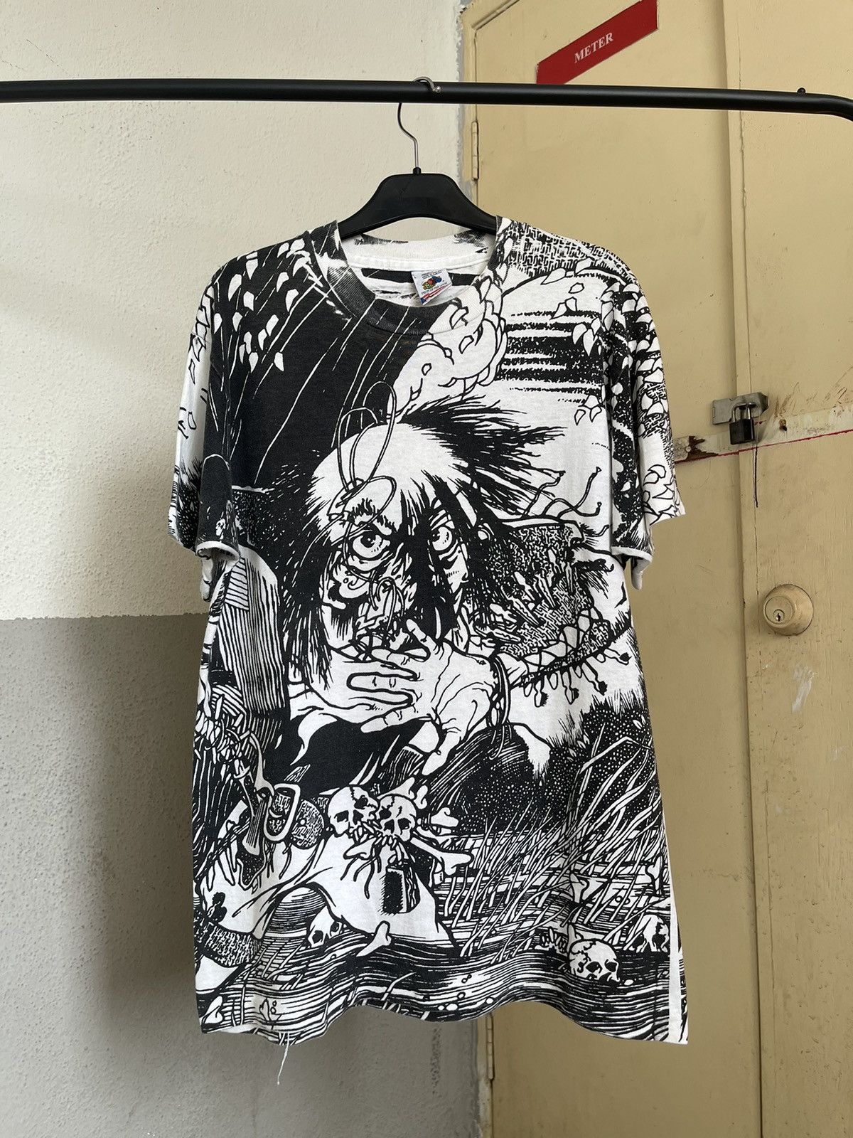 Band Tees × Vintage 1990 Vintage Septic Death Pushead Kuro Line Size US L / EU 52-54 / 3 - 1 Thumbnail