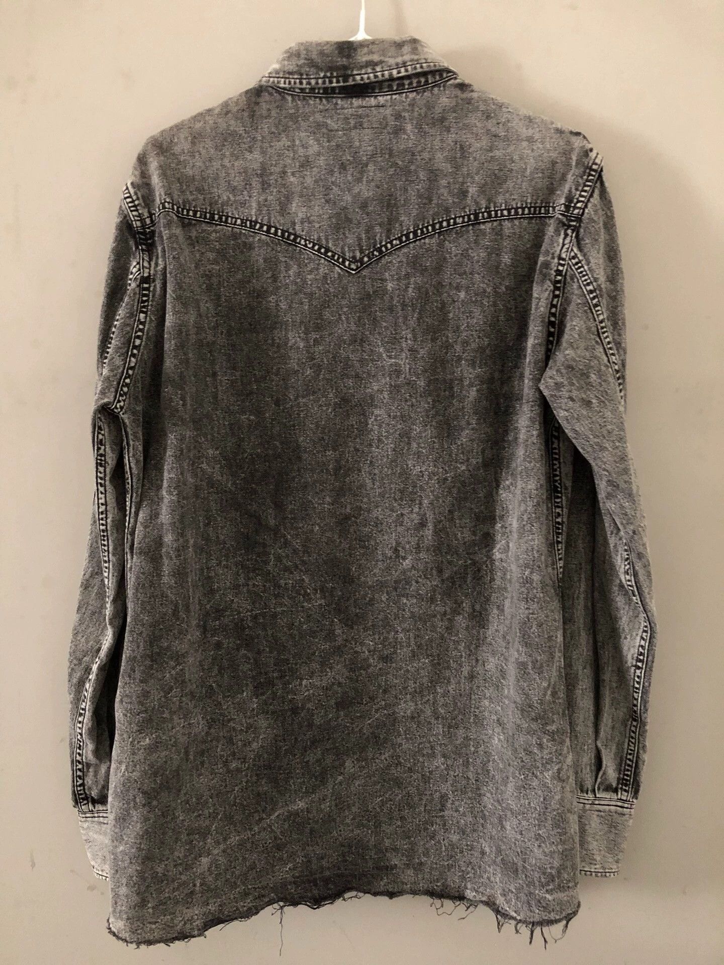 Saint Laurent Paris Saint Laurent 17ss Denim Shirt Hedi Cat Eye Western Ripped Size US M / EU 48-50 / 2 - 2 Thumbnail