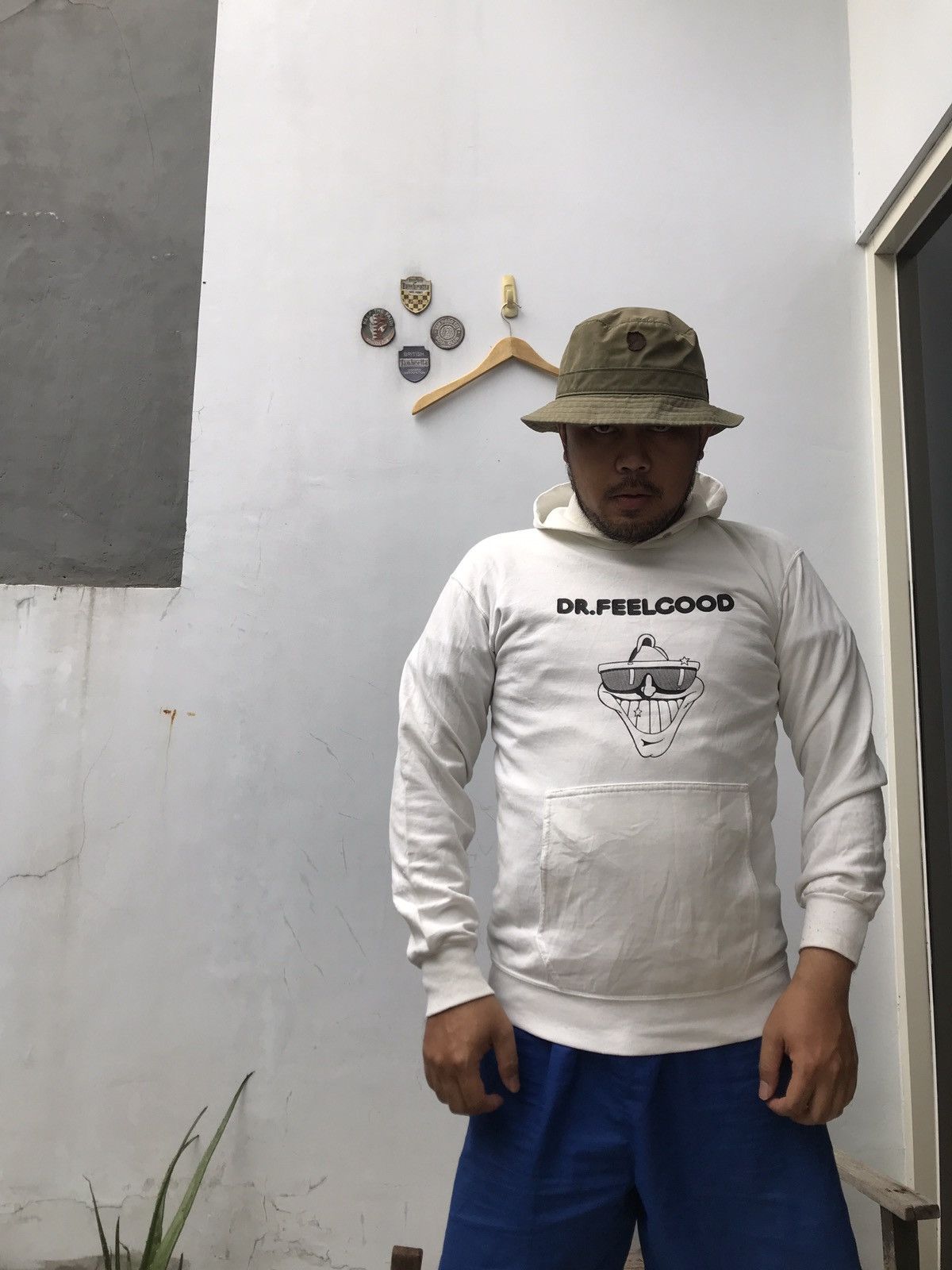 Band Tees × Vintage Vintage Dr Feelgood Hoodie Jumper White Jacket Sportswear Size US M / EU 48-50 / 2 - 13 Thumbnail