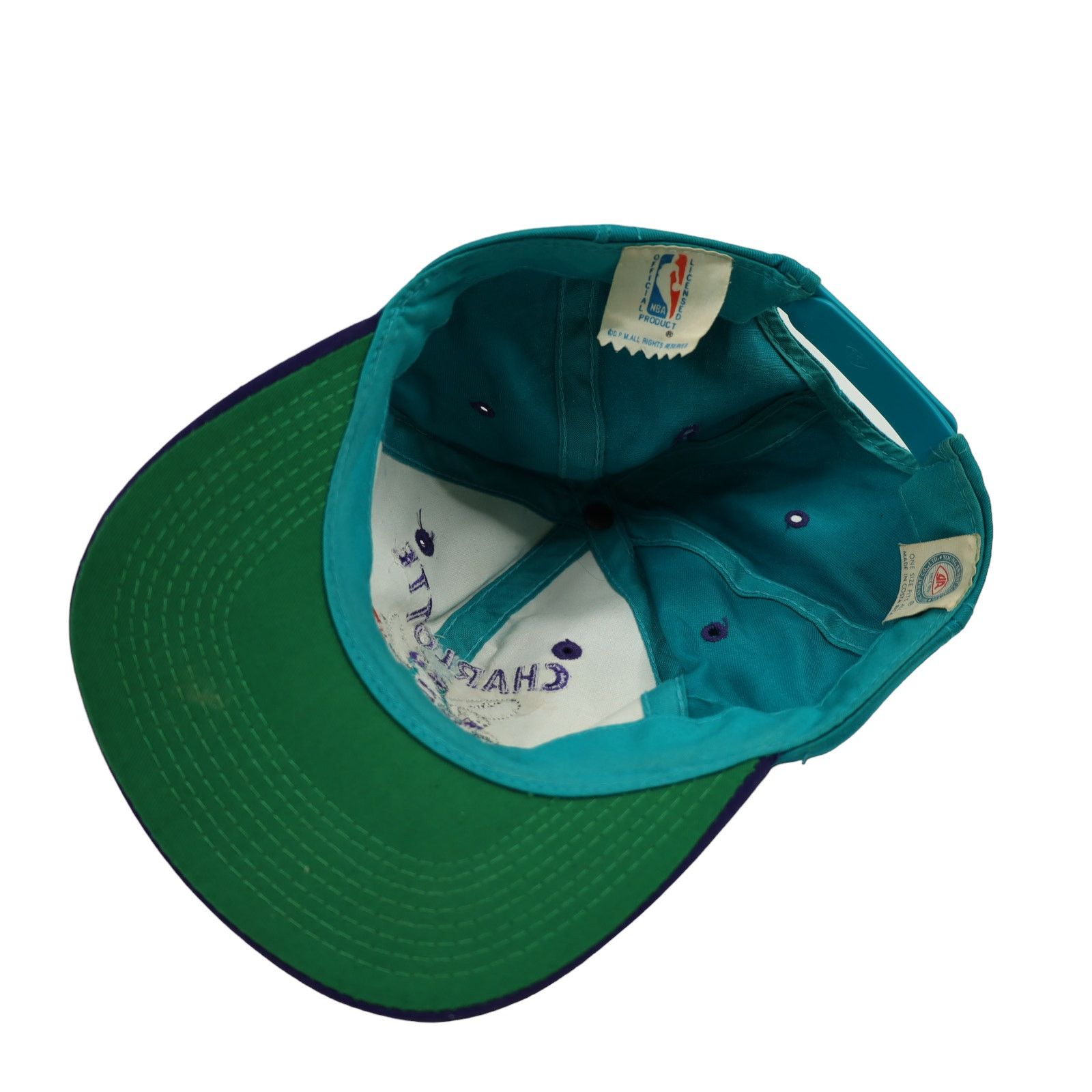 NBA × Vintage Vintage Charlotte Hornets Snapback Hat Size ONE SIZE - 4 Thumbnail