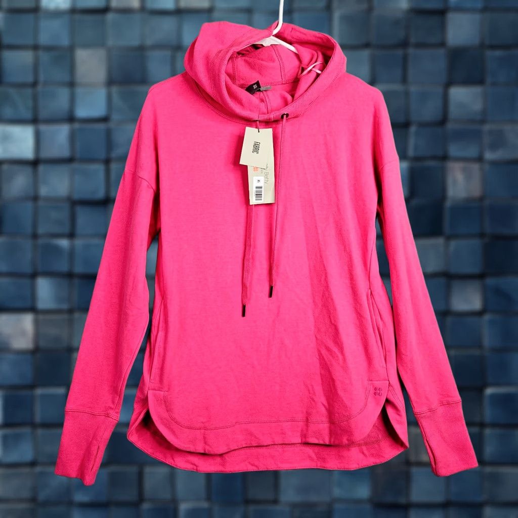 Sweaty Betty Sweaty Betty Womens Hoodie XS Pink Pullover Raglan Sleeve Fleece All Seasons Logo New Size XS / US 0-2 / IT 36-38 - 1 Thumbnail