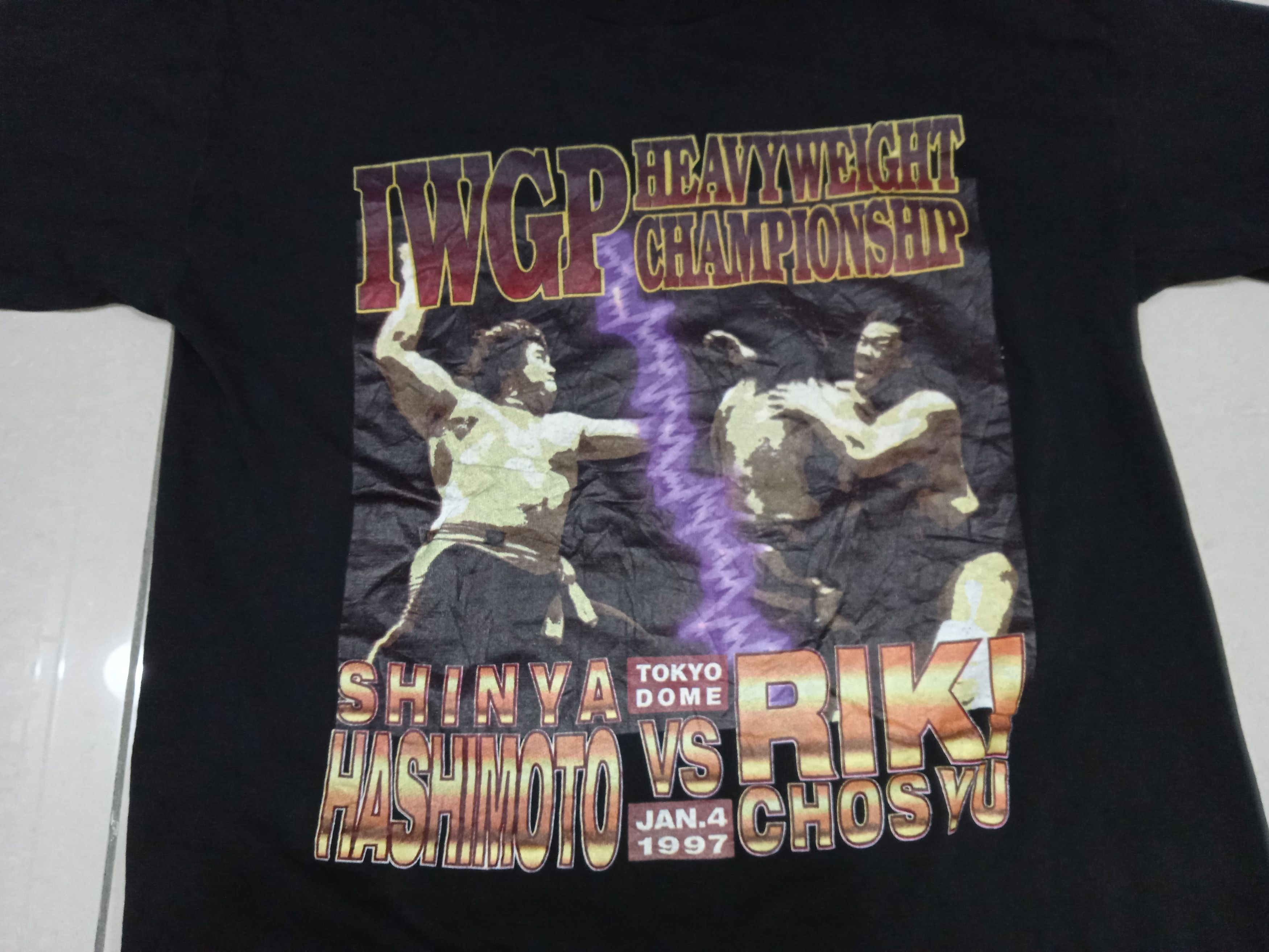 Other Vintage 90s NJPW Hashimoto vs Chosu 1998 T-Shirt Puroresu Size US L / EU 52-54 / 3 - 5 Thumbnail