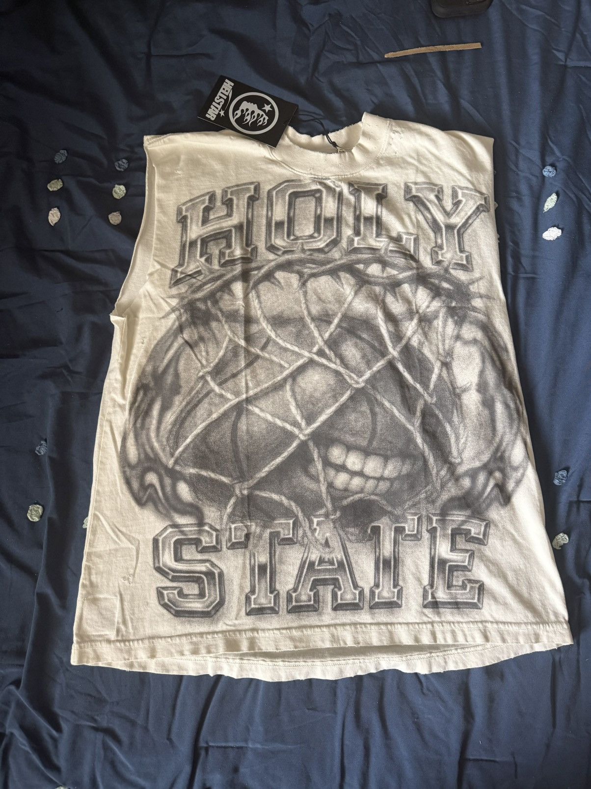 トップス LOST IN THE HILLS/ HELLSTAR Hellstar Records Glitter Zip-Up Hoodie White – Endless Supply