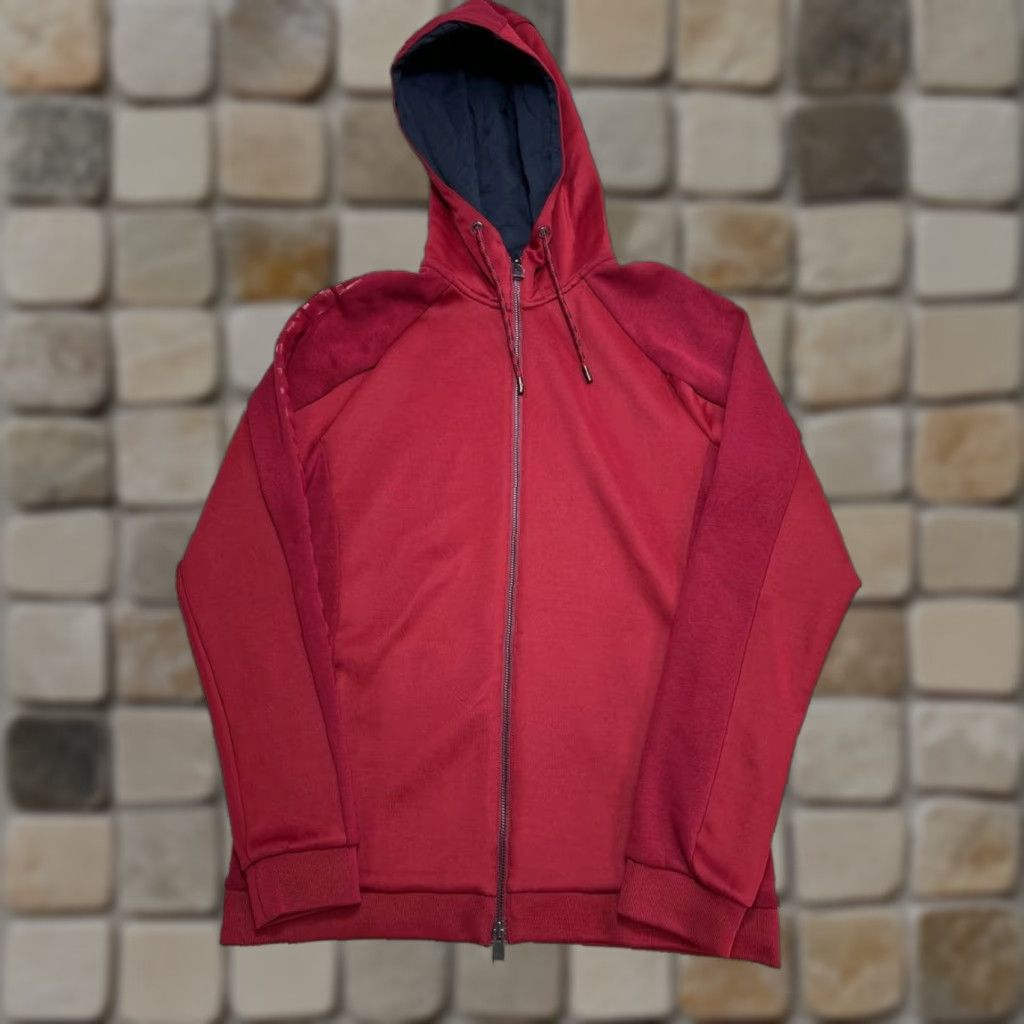 Armani Exchange Armani Exchange Hoodie Mens Medium Red Full Zip Hoodie Size US M / EU 48-50 / 2 - 1 Thumbnail