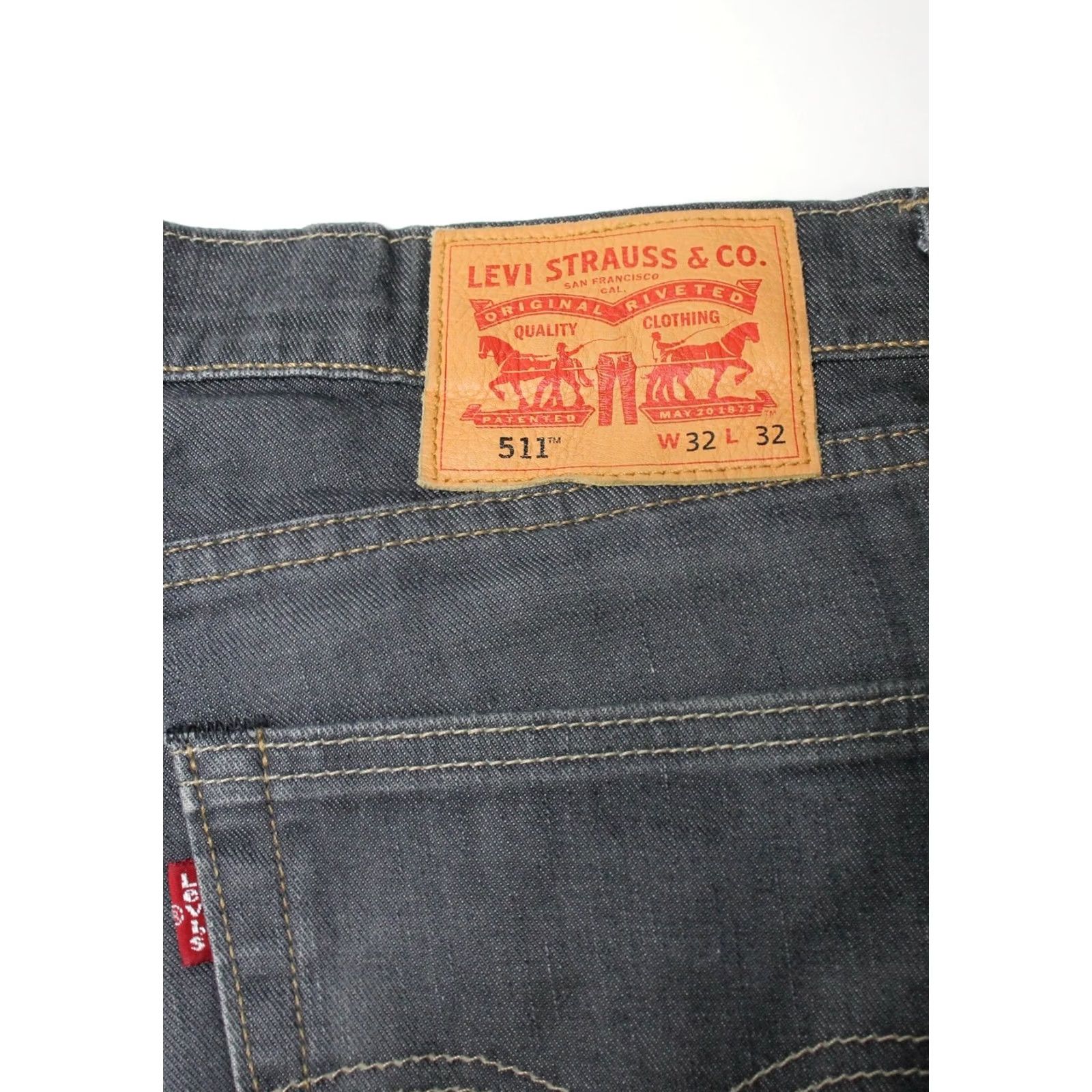 Levi's LEVI'S 511 Jeans Men's Slim Fit W32/L32 Zip Fly Dark Grey Whiskers Size US 32 / EU 48 - 6 Thumbnail