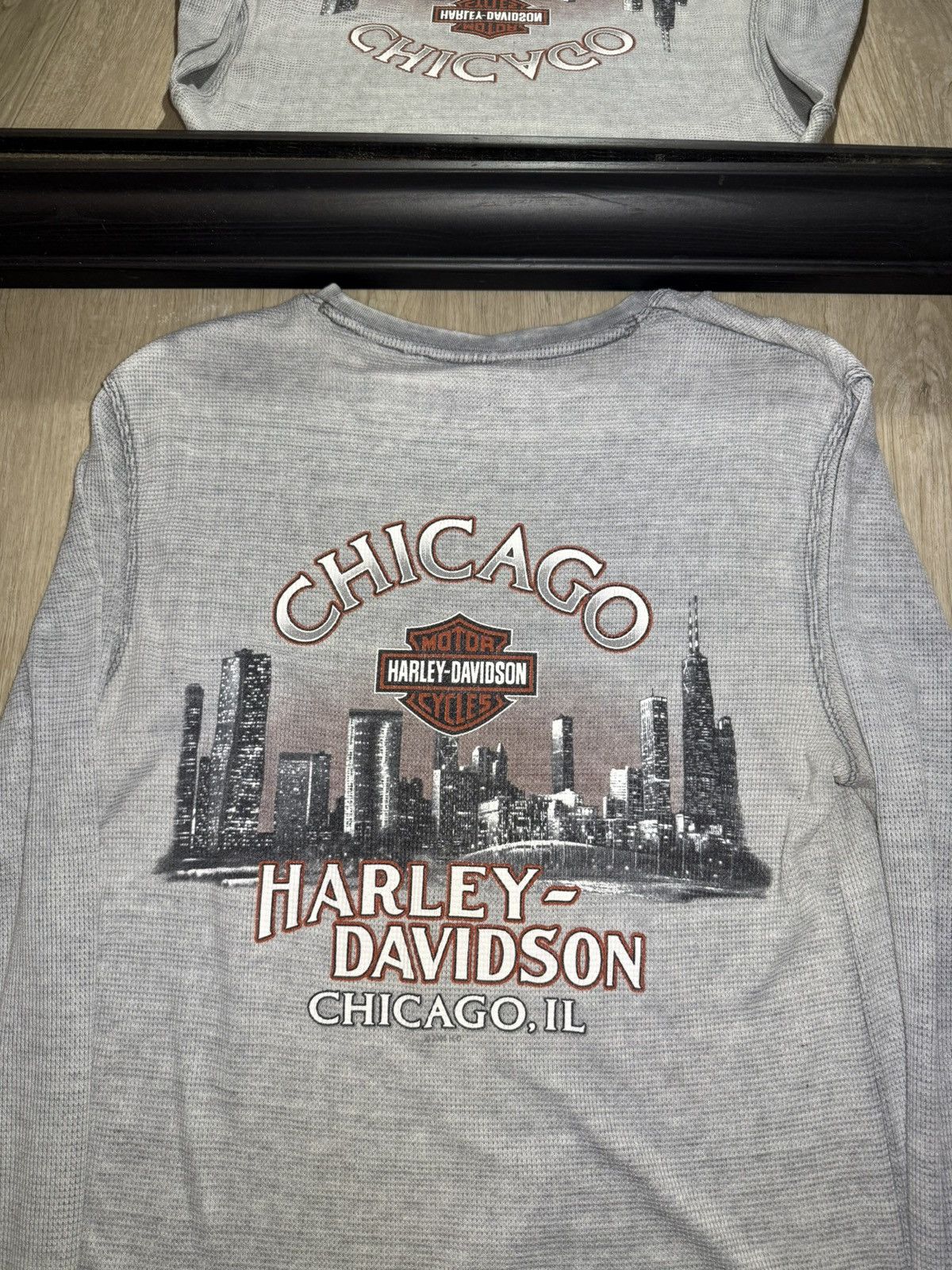 Harley Davidson Vintage / Y2K Chicago Harley Davidson Thermal Size ONE SIZE - 3 Thumbnail