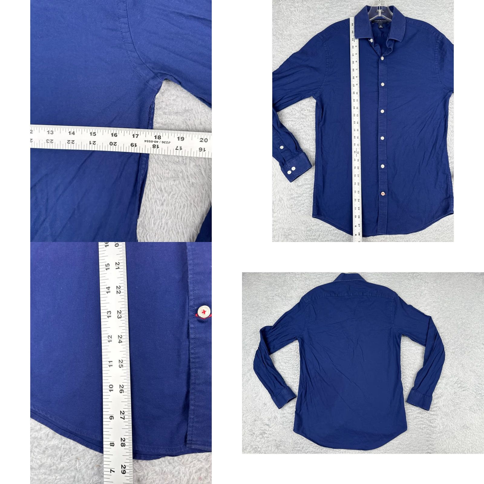 Tommy Hilfiger Tommy Hilfiger Button-Up Shirt Men 15 Blue Long Sleeve Cotton Regular Fit Size US M / EU 48-50 / 2 - 8 Thumbnail