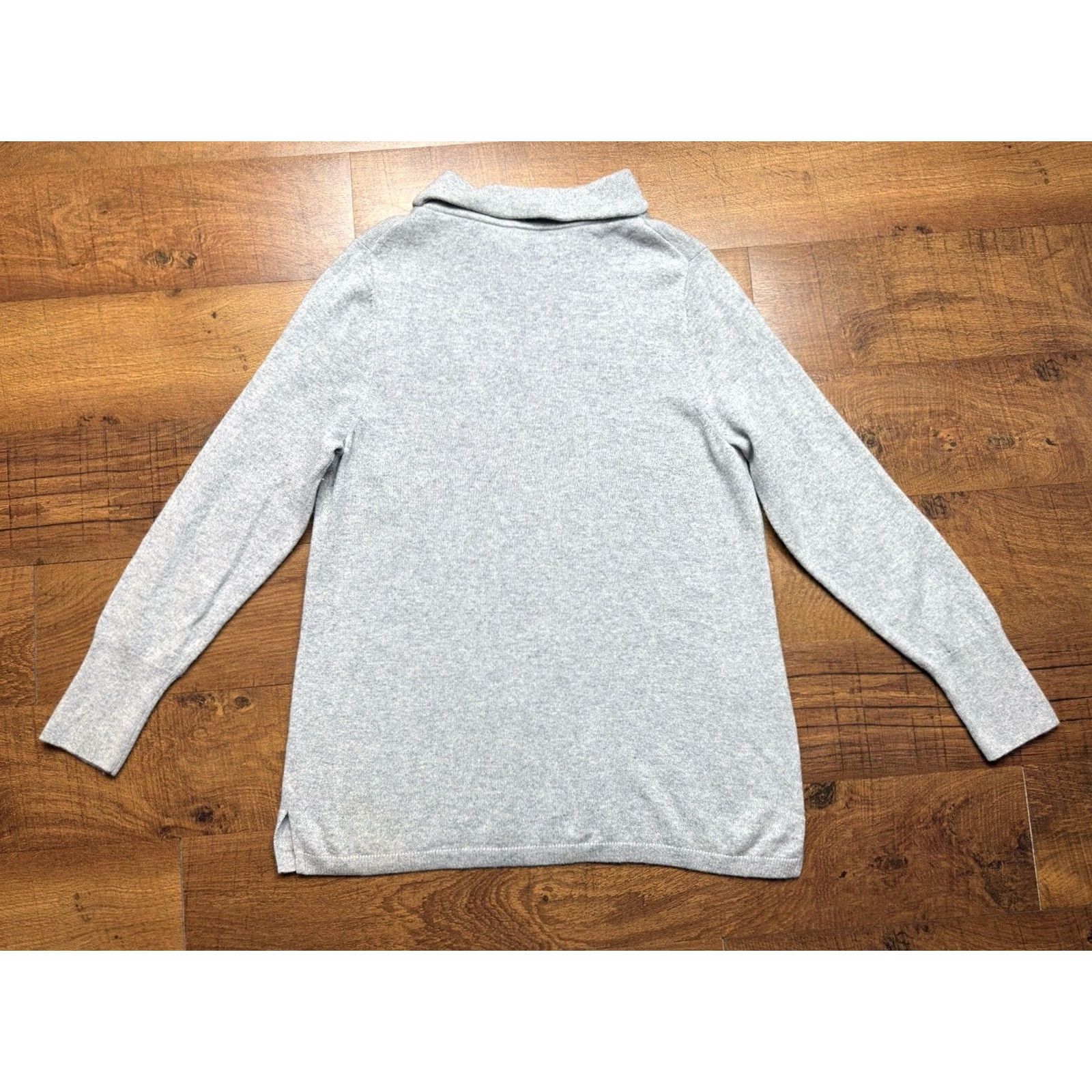 Talbots TALBOTS Heather Gray XL Cashmere Long Sleeve Sweater Size XL / US 12-14 / IT 48-50 - 3 Thumbnail