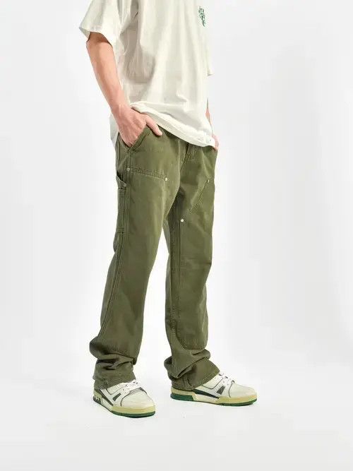 Japanese Brand × Vintage multi function fade work carpenter flared cargo pants Size US 34 / EU 50 - 4 Thumbnail