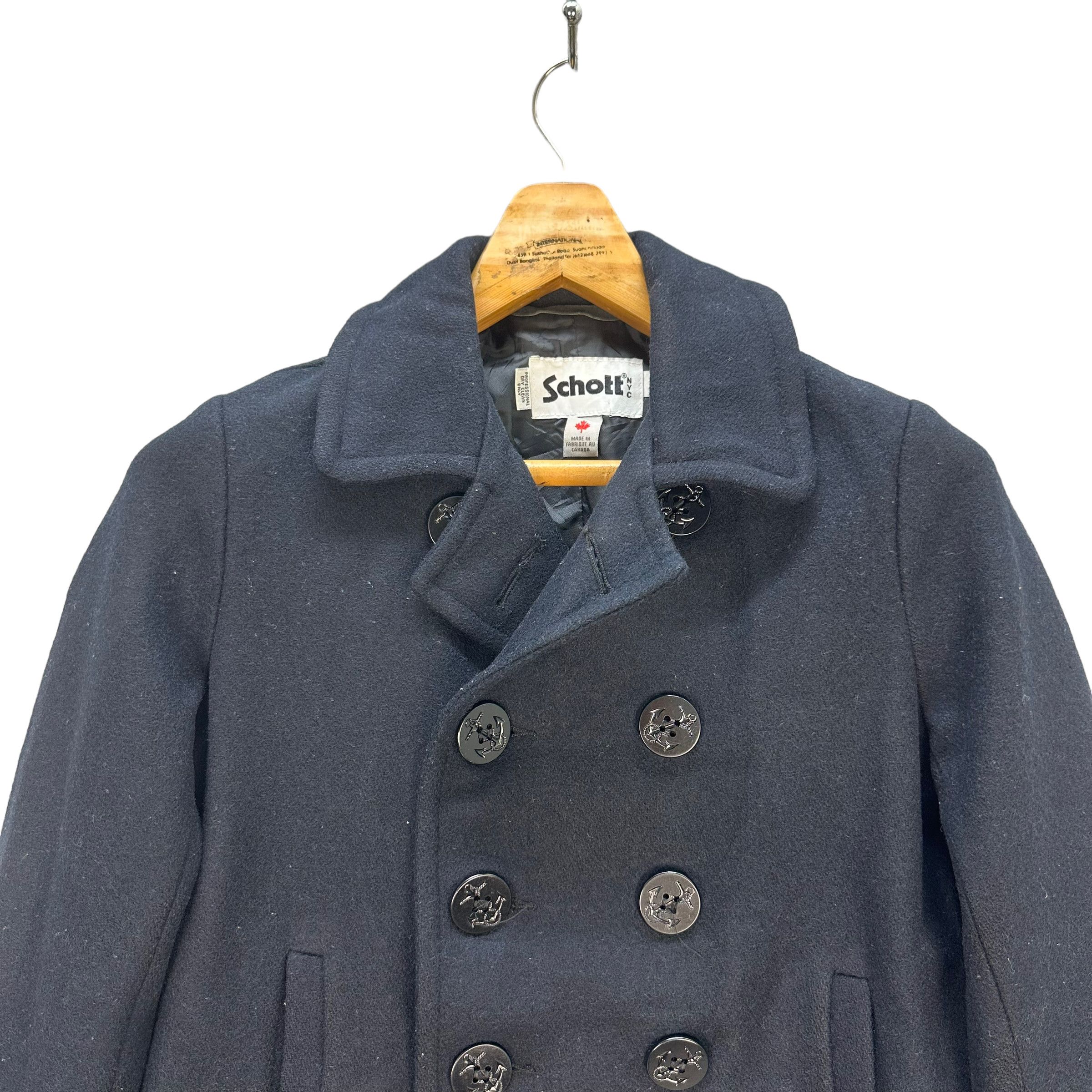 Schott SCHOTT X EARTH MUSIC & ECOLOGY DOUBLE BREASTED COAT 8541-013 Size M / US 6-8 / IT 42-44 - 2 Thumbnail