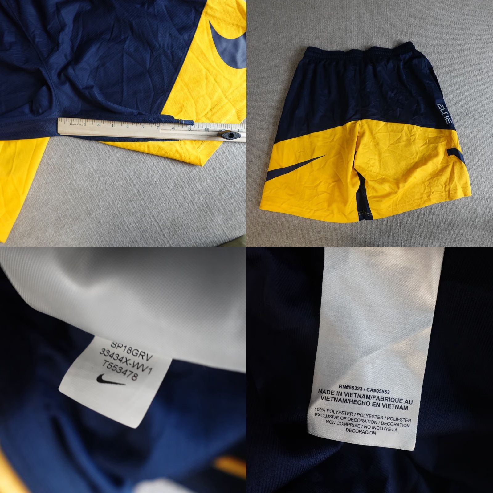 Nike Nike Basketball Shorts Large Blue West Virginia Elite Men L Blue Athletic 9in Inseam Shorts Size US 33 - 8 Thumbnail