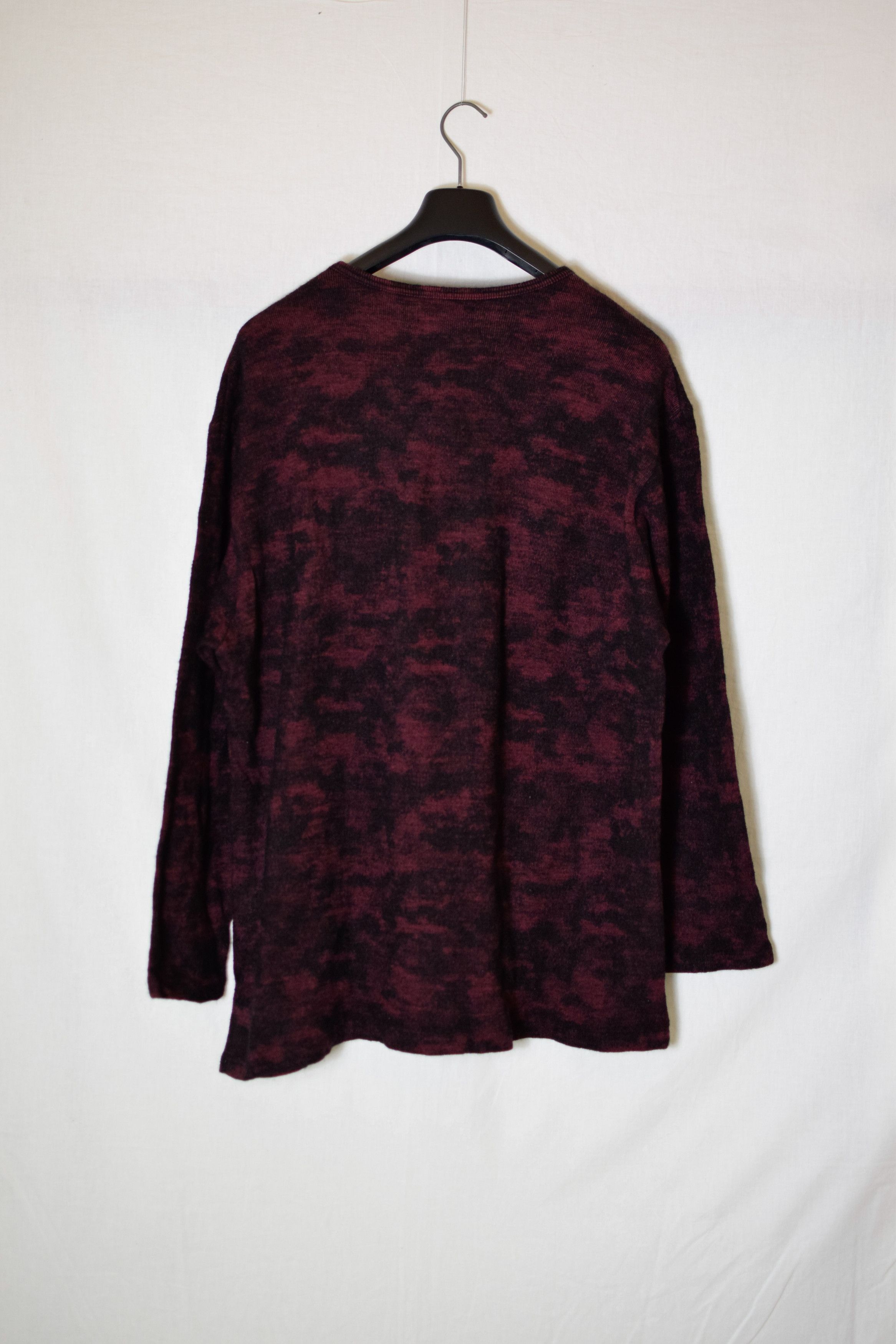 Yohji Yamamoto YYPH AW10 Sample Red Camo Knit - HC-T21-174 Size US L / EU 52-54 / 3 - 3 Thumbnail