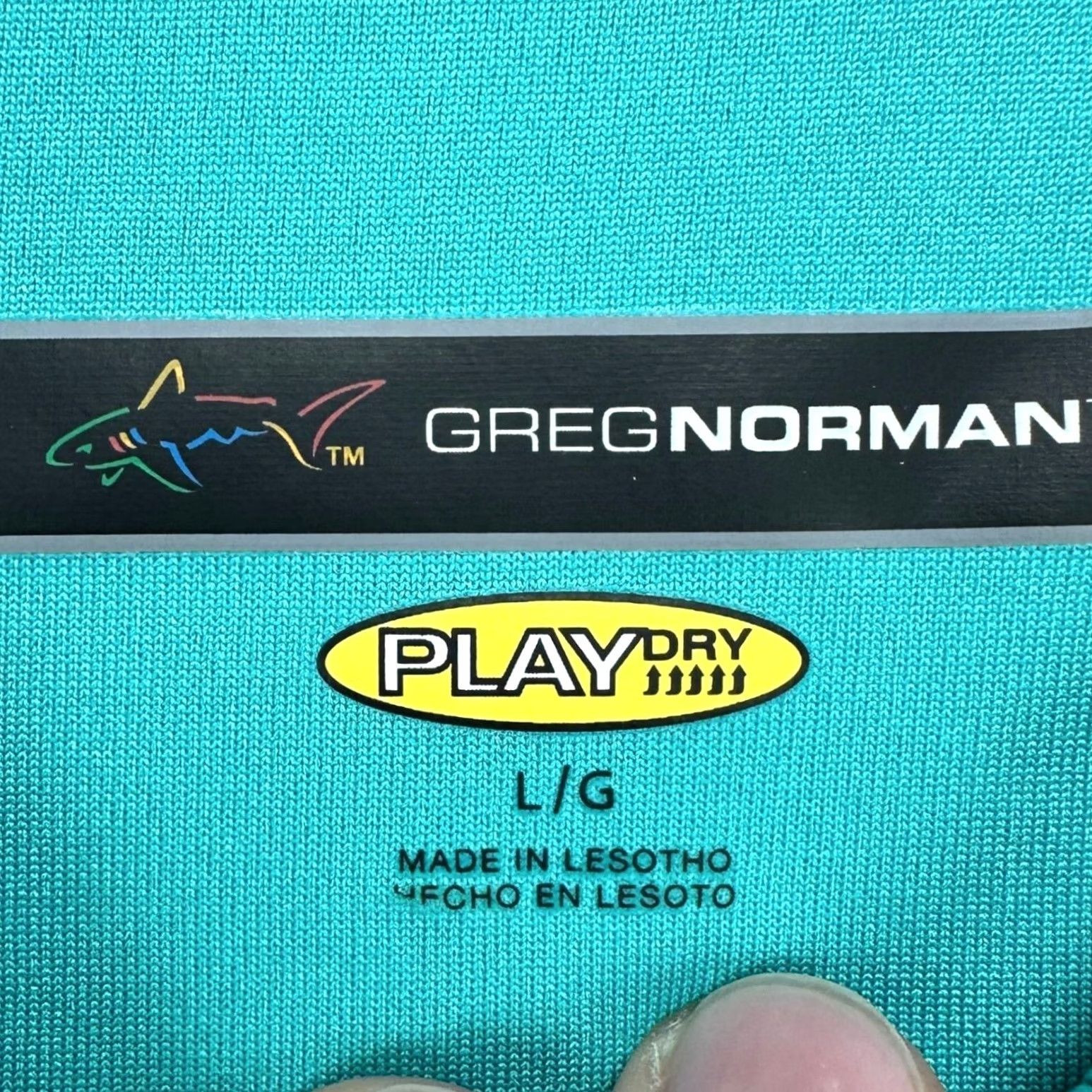 Vintage VINTAGE Greg Norman Play Dry Mens Golf Polo Large Teal Green Striped Athletic Logo Rugby Size US L / EU 52-54 / 3 - 4 Thumbnail