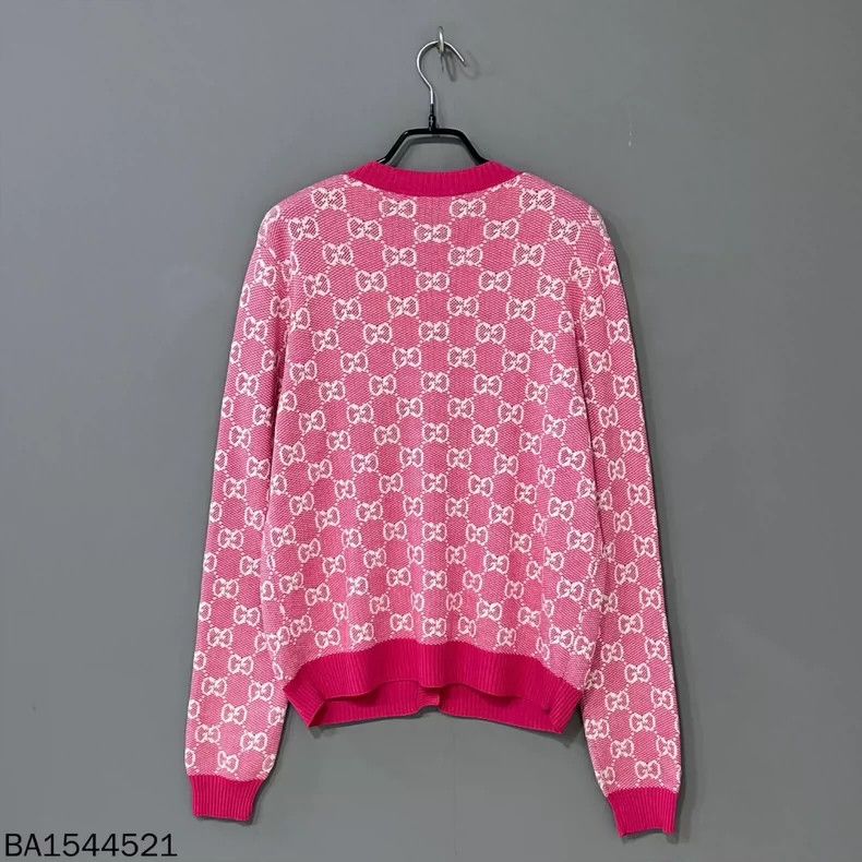 Gucci Gucci Pink full-print gold button cardigan sweater 2501-Nex Size US L / EU 52-54 / 3 - 3 Thumbnail