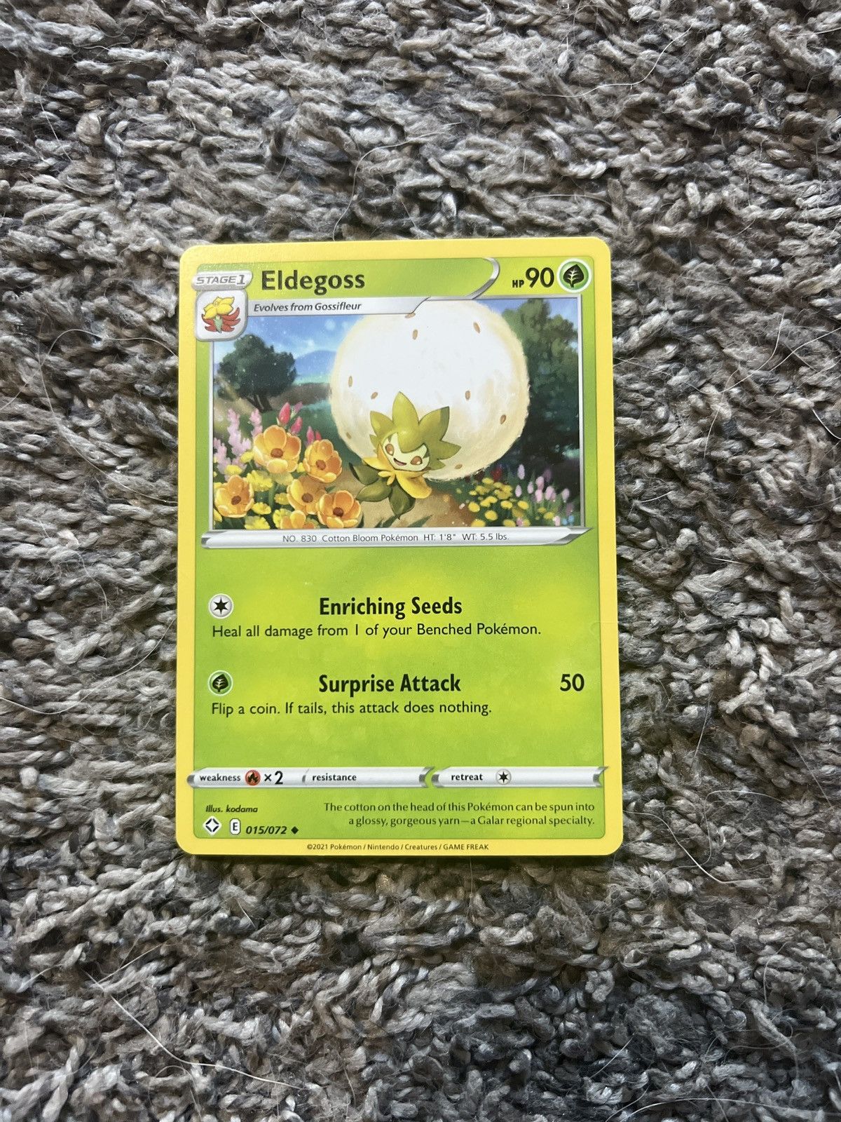 Hypebeast × Nintendo × Pokemon 2021 Pokémon Eldegoss Stage 1 Card Size ONE SIZE - 1 Thumbnail