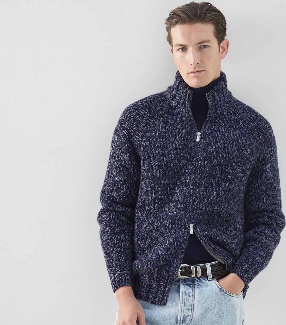 Brunello Cucinelli o1w1db10924 Cardigan in Blue Size US XXL / EU 58 / 5 - 1 Thumbnail