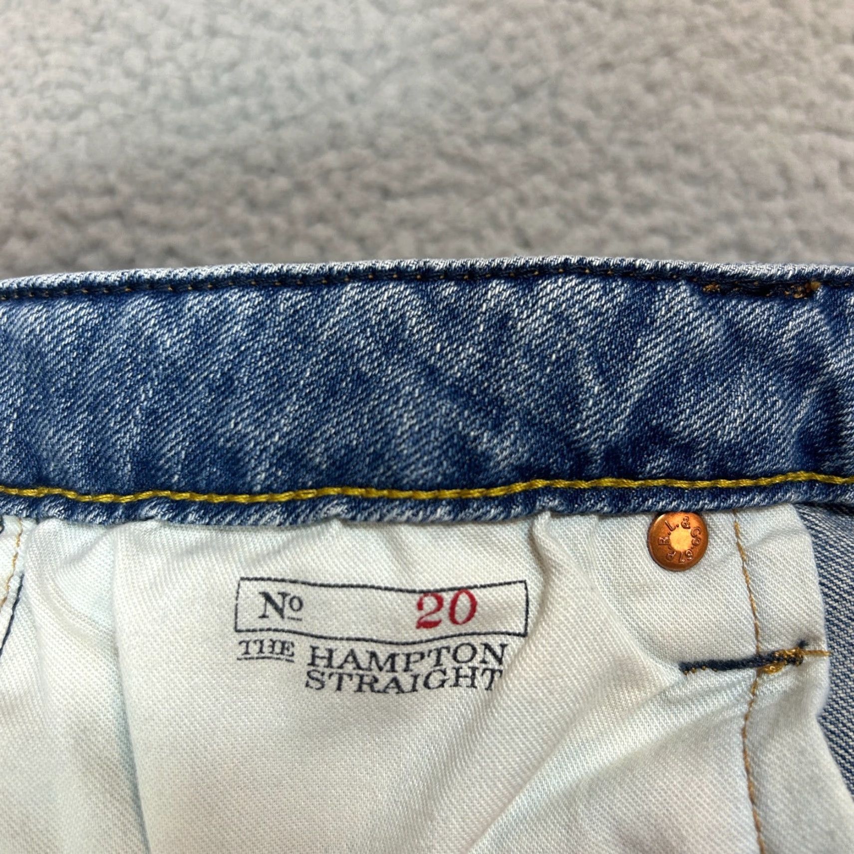 Polo Ralph Lauren VINTAGE Polo Ralph Lauren Womens Jeans Hampton Straight Fit 20 30x31 Dark Blue 5-Pocket Design Womens Jeans Size 42" / US 20 - 4 Thumbnail