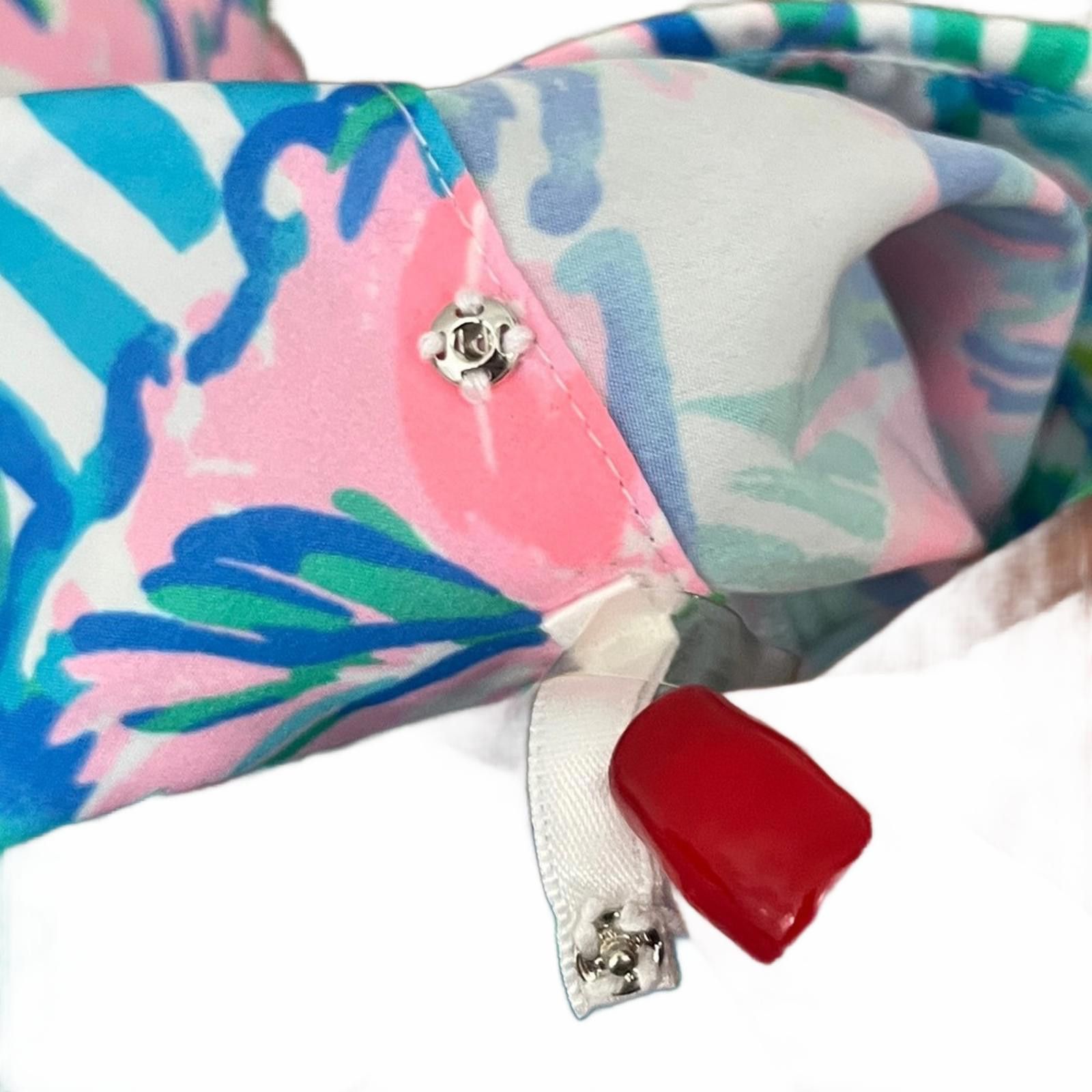 Lilly Pulitzer Lilly Pulitzer Blue and Pink Floral Midi Dress Size S / US 4 / IT 40 - 7 Thumbnail