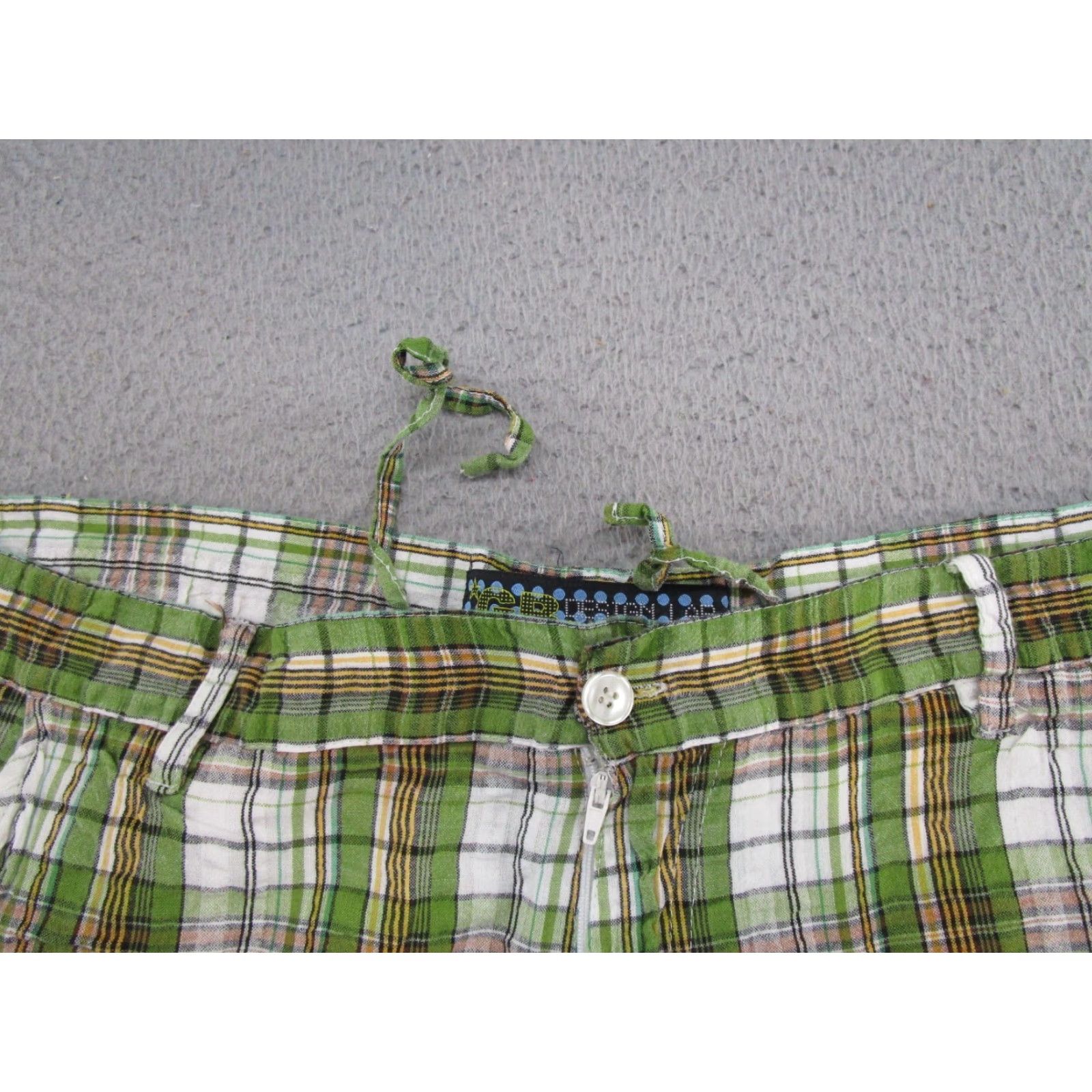 Ettinger VINTAGE GB Cargo Shorts Men 36 Green Plaid Y2K Design Baggy Skater Size US 36 / EU 52 - 4 Thumbnail