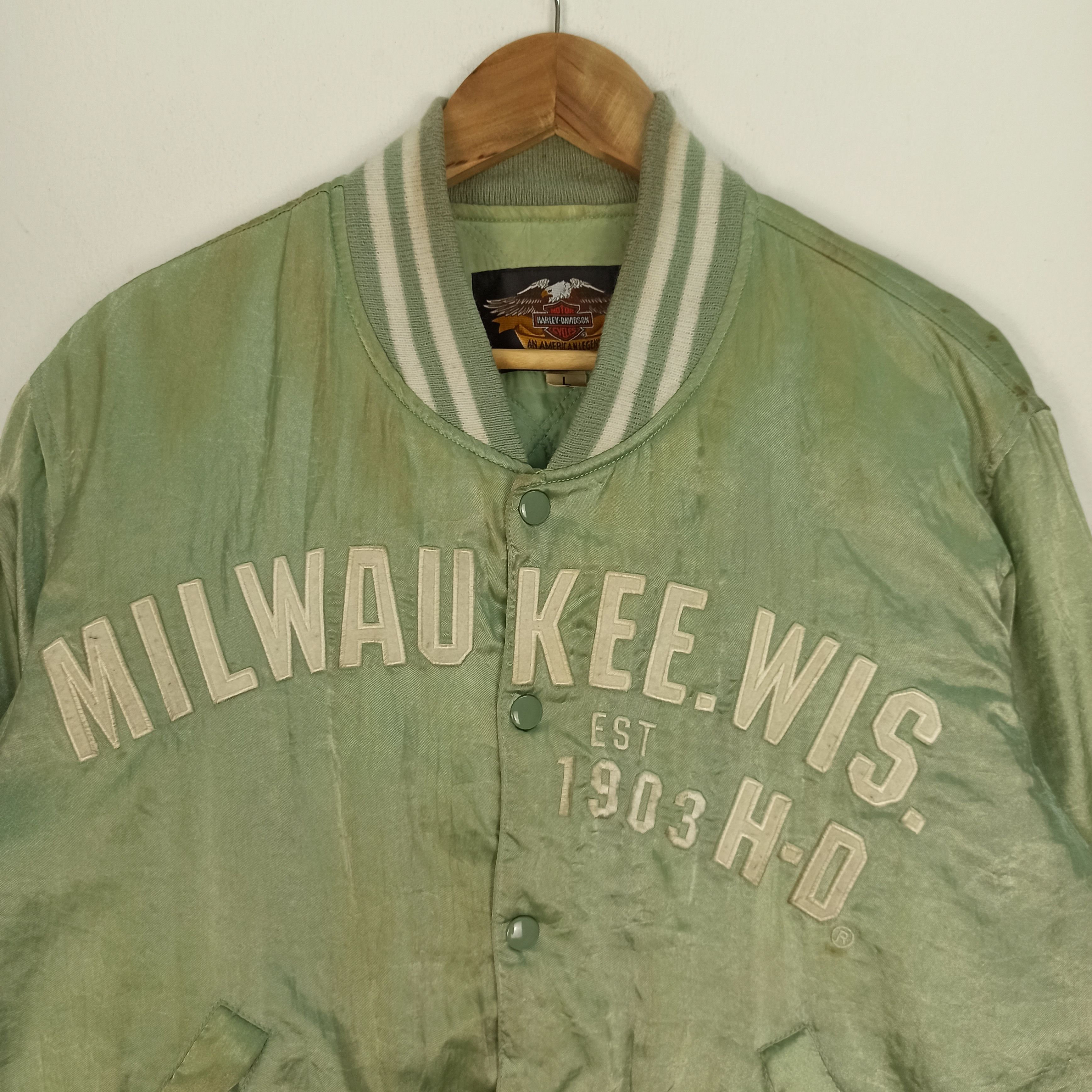 Harley Davidson VINTAGE HARLEY DAVIDSON MILWAUKEE.WIS BOMBER JACKET Size US L / EU 52-54 / 3 - 3 Thumbnail