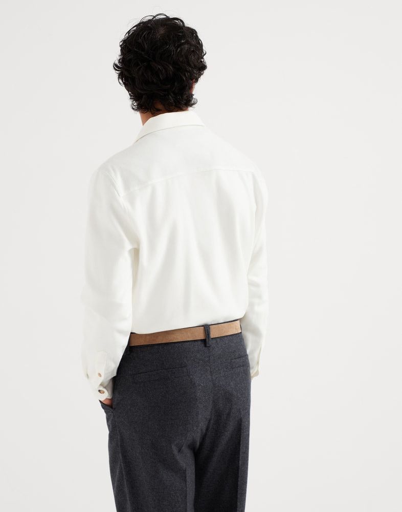 Brunello Cucinelli o1w1db10925 Shirt in White Size US S / EU 44-46 / 1 - 4 Thumbnail