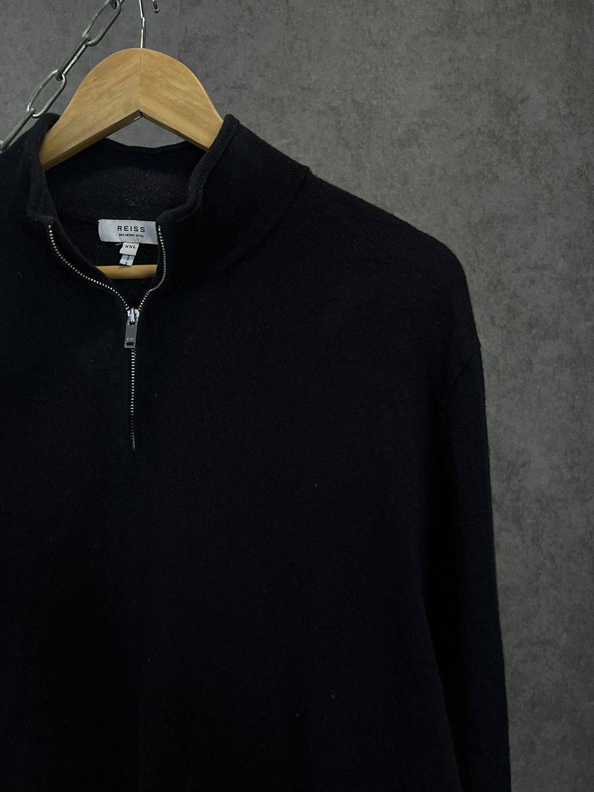 Reiss Reiss 1/3 zip merino wool designer sweater Size US XXL / EU 58 / 5 - 2 Thumbnail