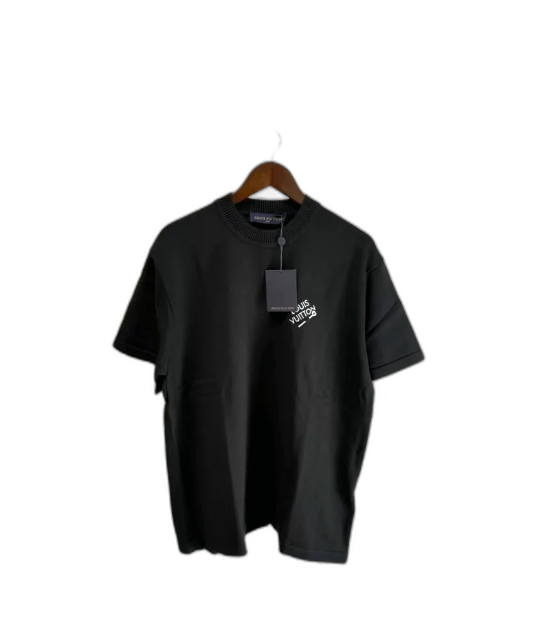 Louis Vuitton Louis Vuitton Black Short Sleeve Knit Shirt Size US XL / EU 56 / 4 - 1 Thumbnail