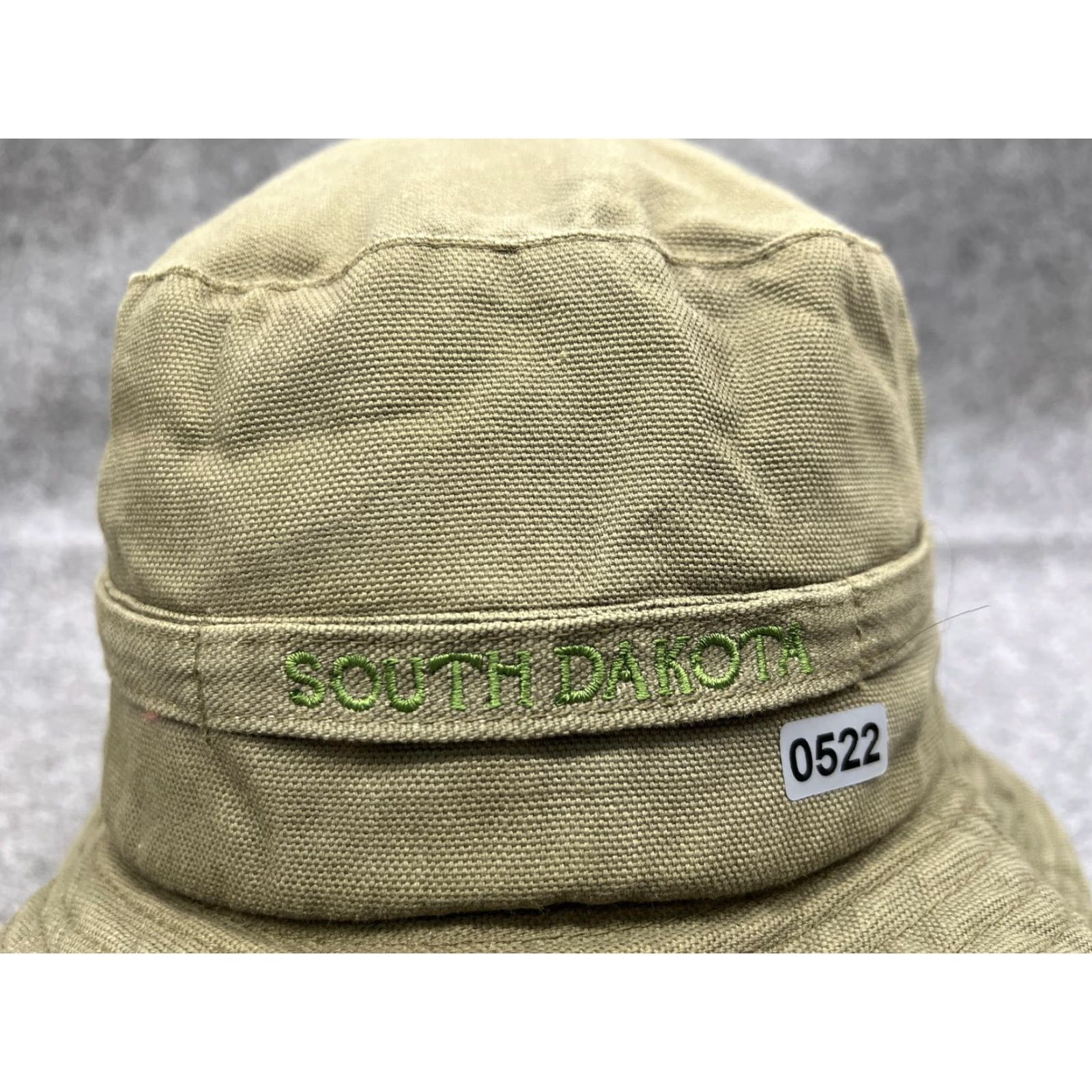 Vintage South Dakota Hat Bucket Mens Large Green Cotton Wide Brim Outdoor Size ONE SIZE - 2 Thumbnail