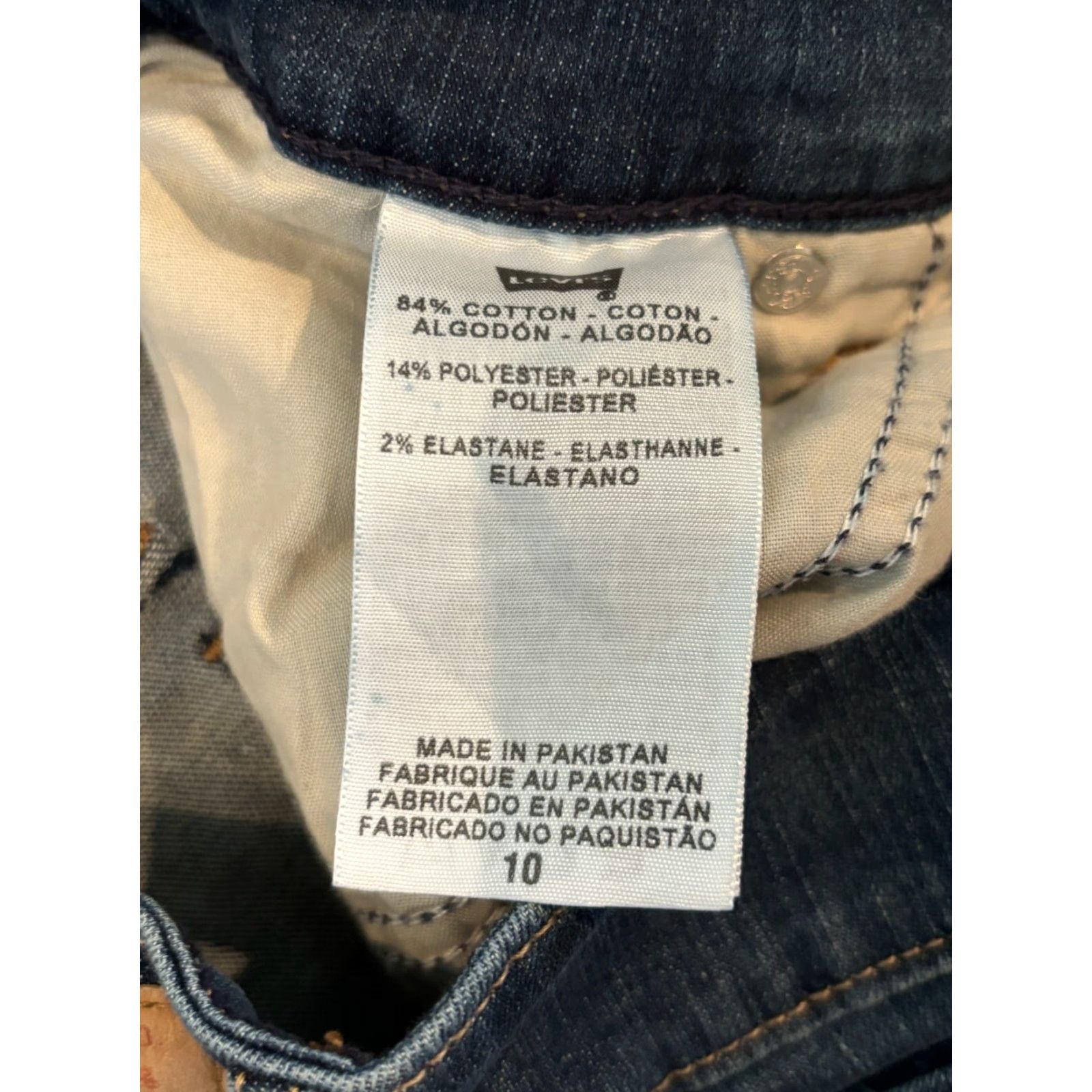 Levi's Levi's Jeans Womens 10 Blue Skinny Mid-Rise Stretch Ankle Denim Dark Wash Regular 5-Pocket 711 Womens Jeans Blue Dark Wash Size 32" / US 10 / IT 46 - 3 Thumbnail