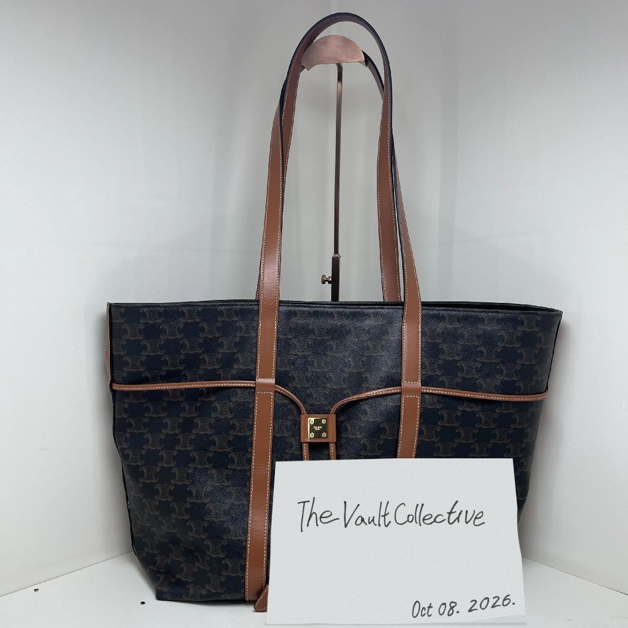 Celine CELINE MACADAM BOSTON brown coated canvas Triomphe shoulder bag Size ONE SIZE - 1 Thumbnail