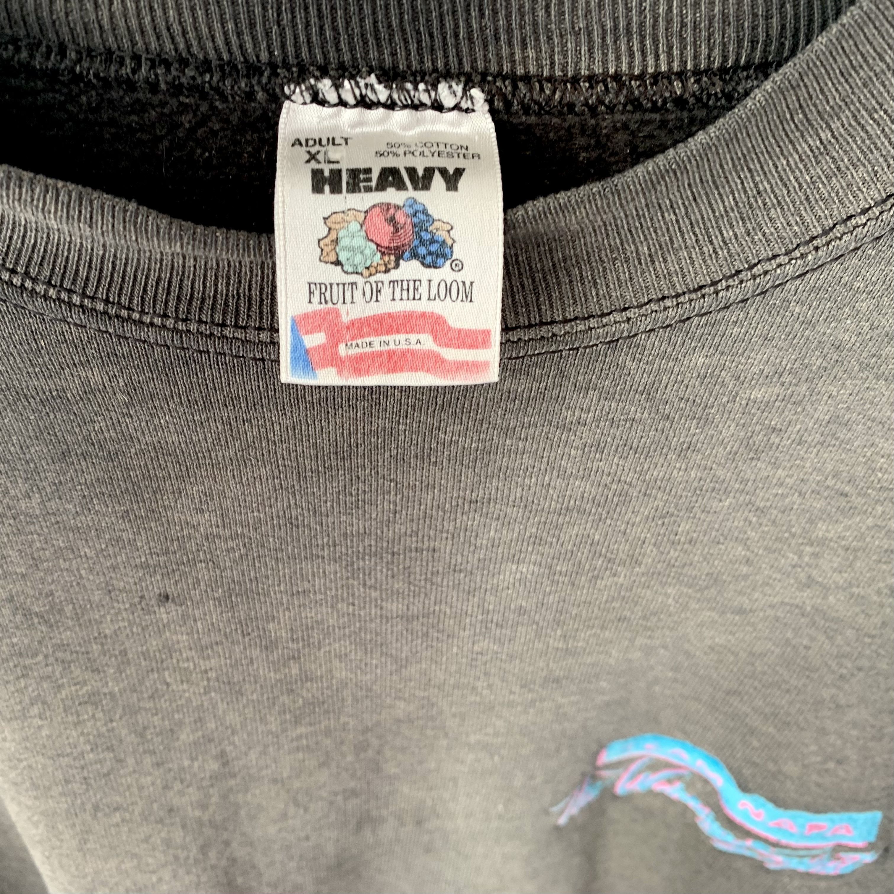 Fruit Of The Loom vintage 90s sunfaded boxy sweatshirt Size US XL / EU 56 / 4 - 5 Thumbnail