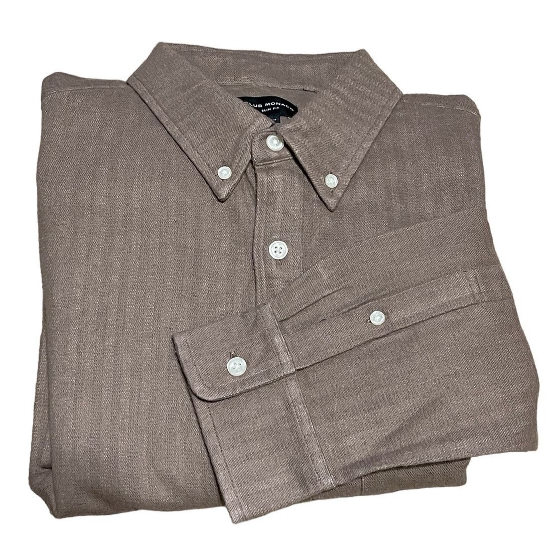 Club Monaco Mens Doubleface Long Sleeve Button Up Large NWT