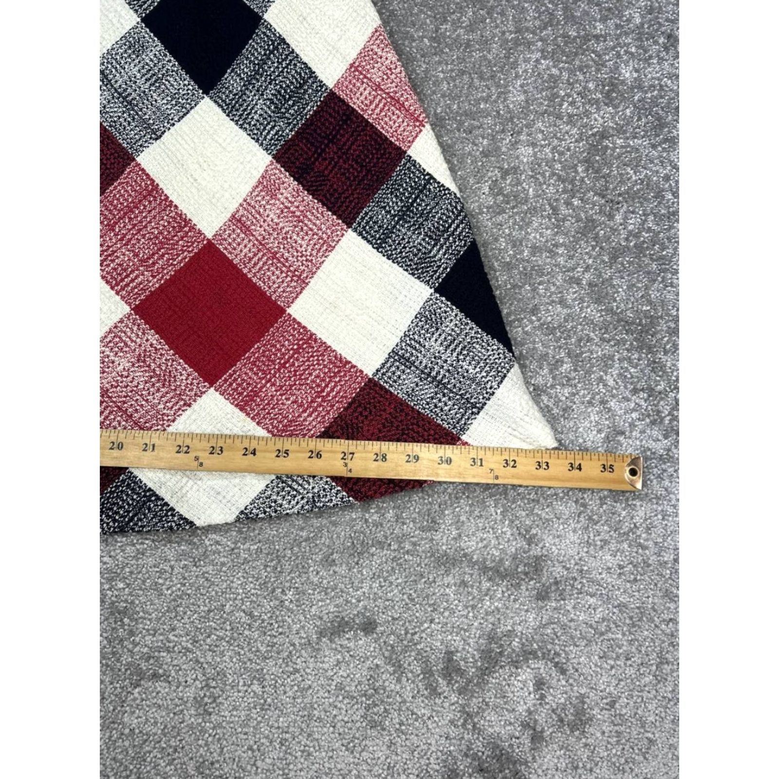 Brooks Brothers Brooks Brothers Skirt Womens 10 Plaid Red Fleece Stretch Knit Cotton Polyester Spandex Flare Knee Length Zipper Casual Travel Classic Modern Size 32" / US 10 / IT 46 - 7 Thumbnail