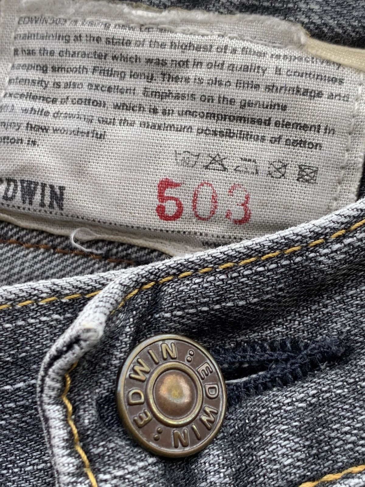 Edwin VINTAGE EDWIN 503 FADE GREY. Size US 32 / EU 48 - 8 Thumbnail