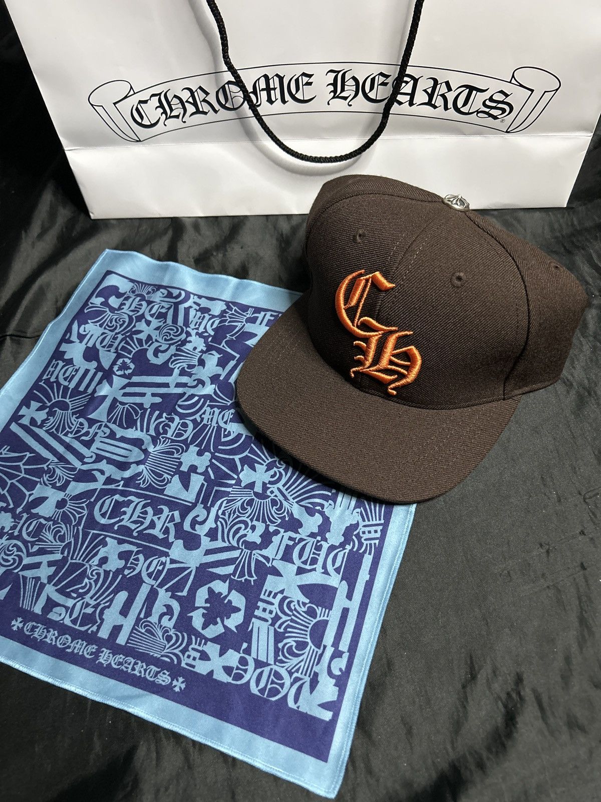 Chrome Hearts Chrome Hearts Brown/Orange 6 Panel BaseBall Hat Size ONE SIZE - 1 Thumbnail