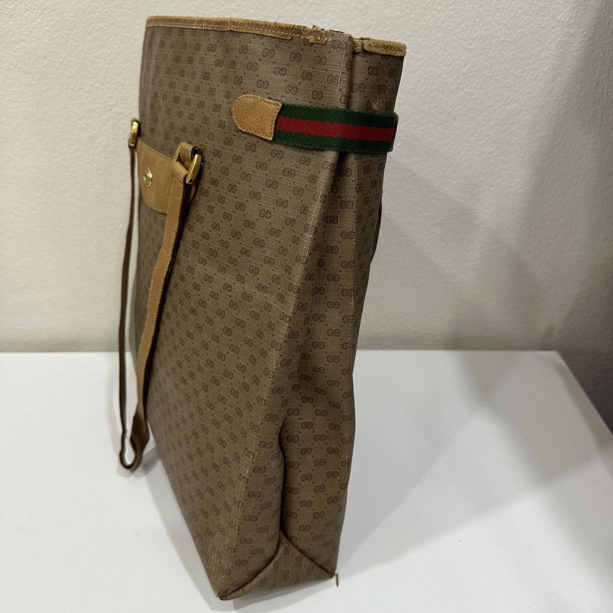 Gucci VINTAGE GUCCI WEB GG SUPREME TOTE BAG 35 Size ONE SIZE - 5 Thumbnail