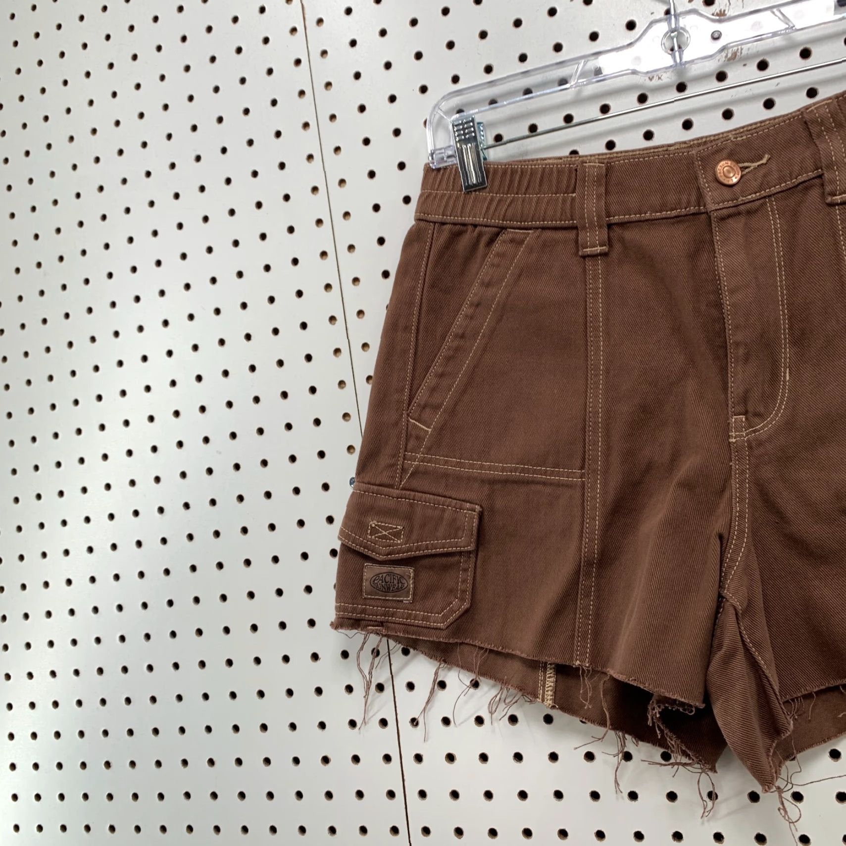 Pacsun VINTAGE PacSun Cargo Shorts Women's Medium Brown Canvas Casual 3-Inch Inseam 90s Size 32" / US 10 / IT 46 - 2 Thumbnail