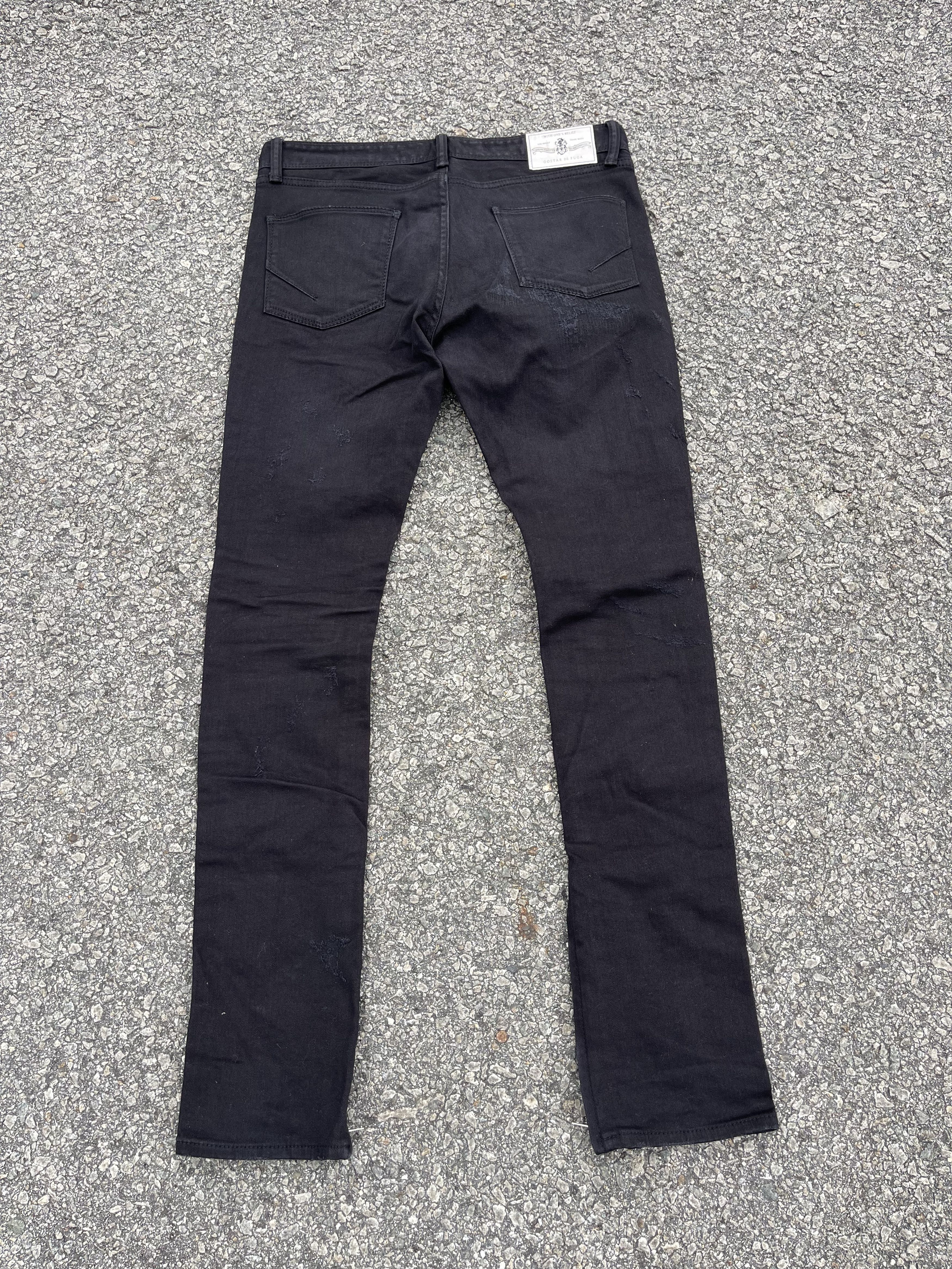 GOSTAR DE FUGA Gostar De Fuga Ripped Black Denim Skinny Outfits Size US 30 / EU 46 - 20 Thumbnail