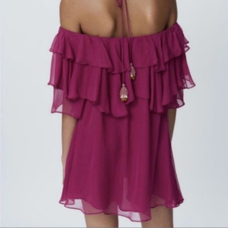Rebecca Minkoff Rebecca Minkoff Dena Halter Neckline Ruffled Dress Size S Size S / US 4 / IT 40 - 2 Thumbnail