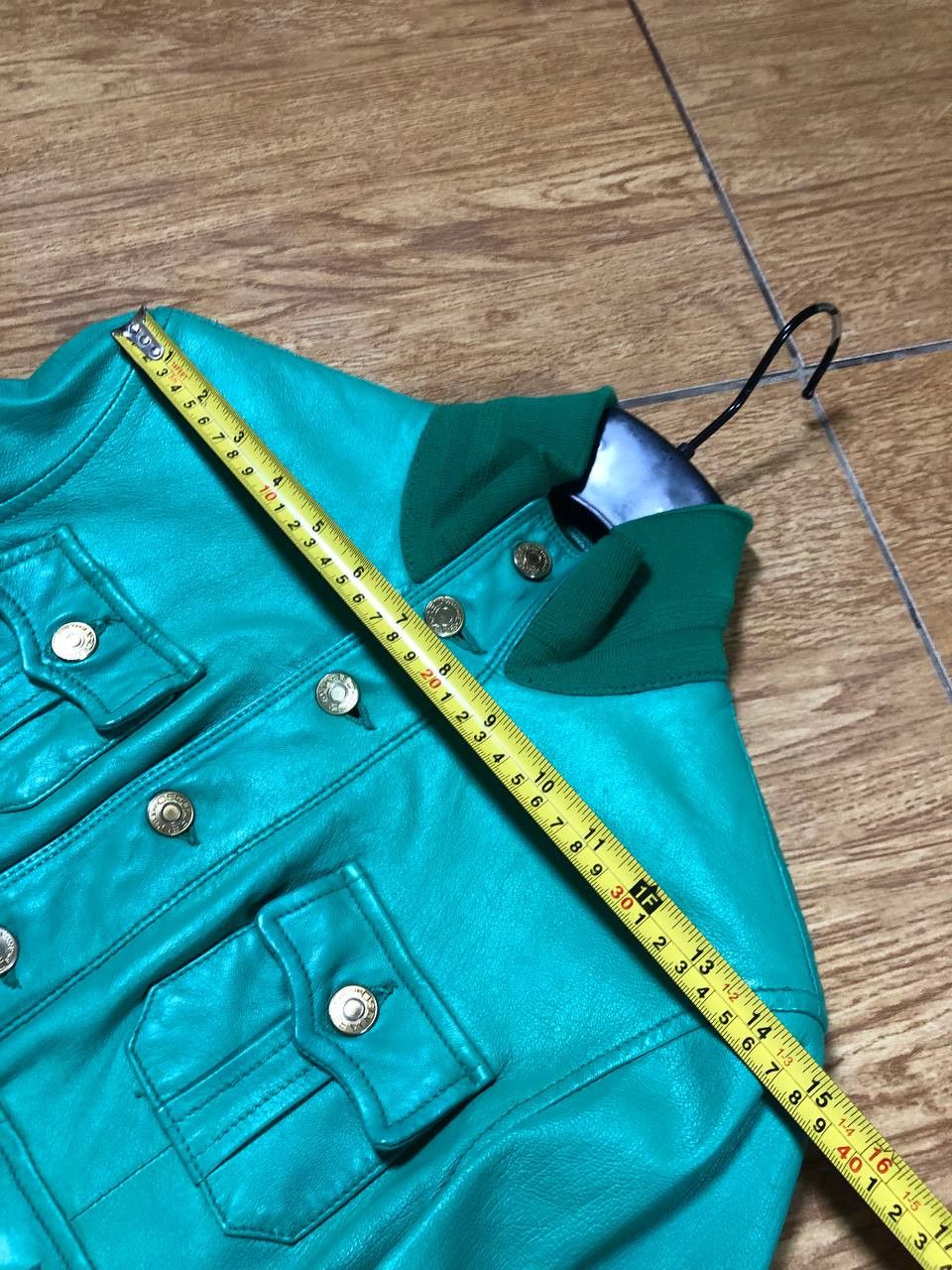 Dsquared2 Leather biker jacket Dsquared2 Green Leather Vera Pelle Size L / US 10 / IT 46 - 10 Thumbnail