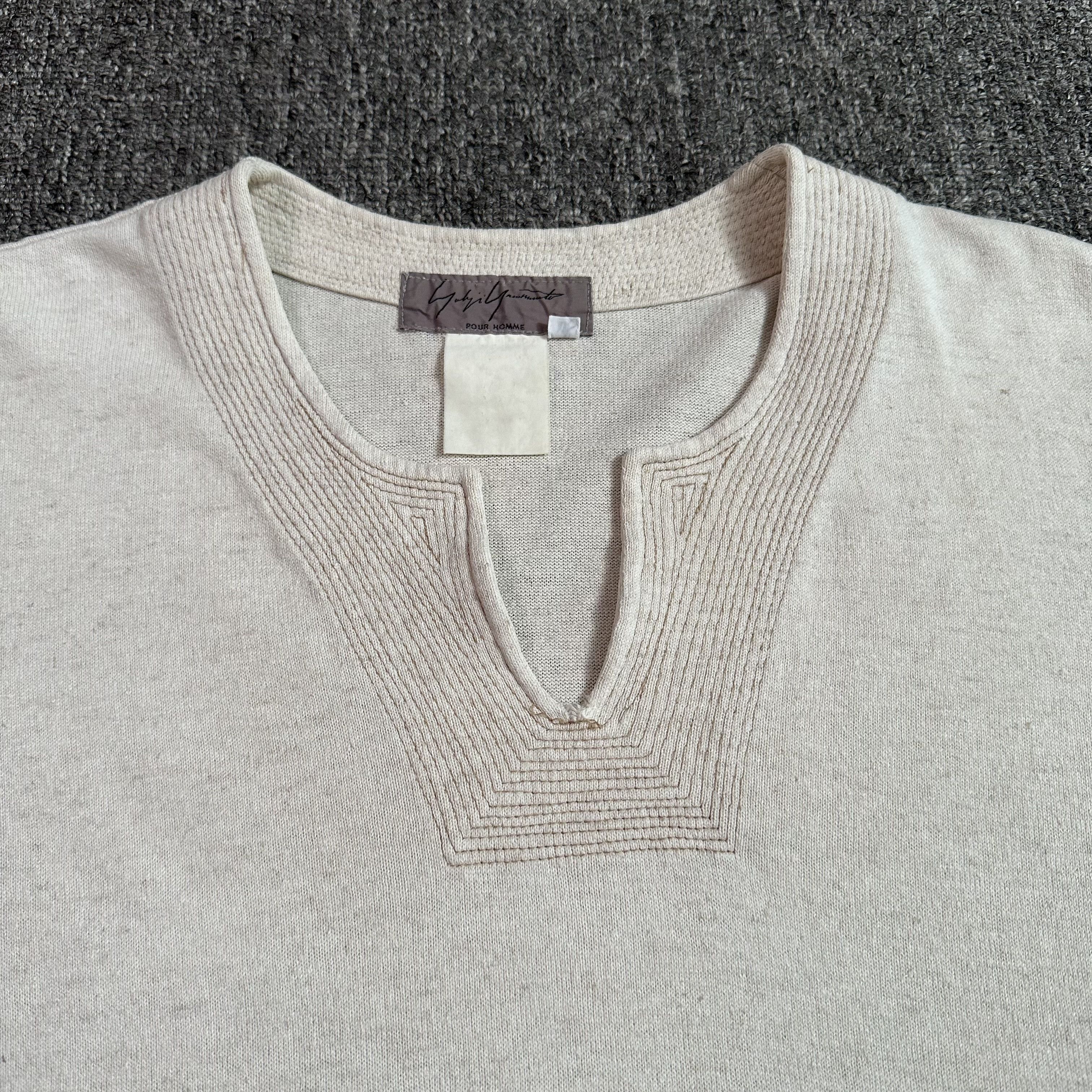 Yohji Yamamoto Yohji Yamamoto Pour Homme Vneck Size US M / EU 48-50 / 2 - 2 Thumbnail